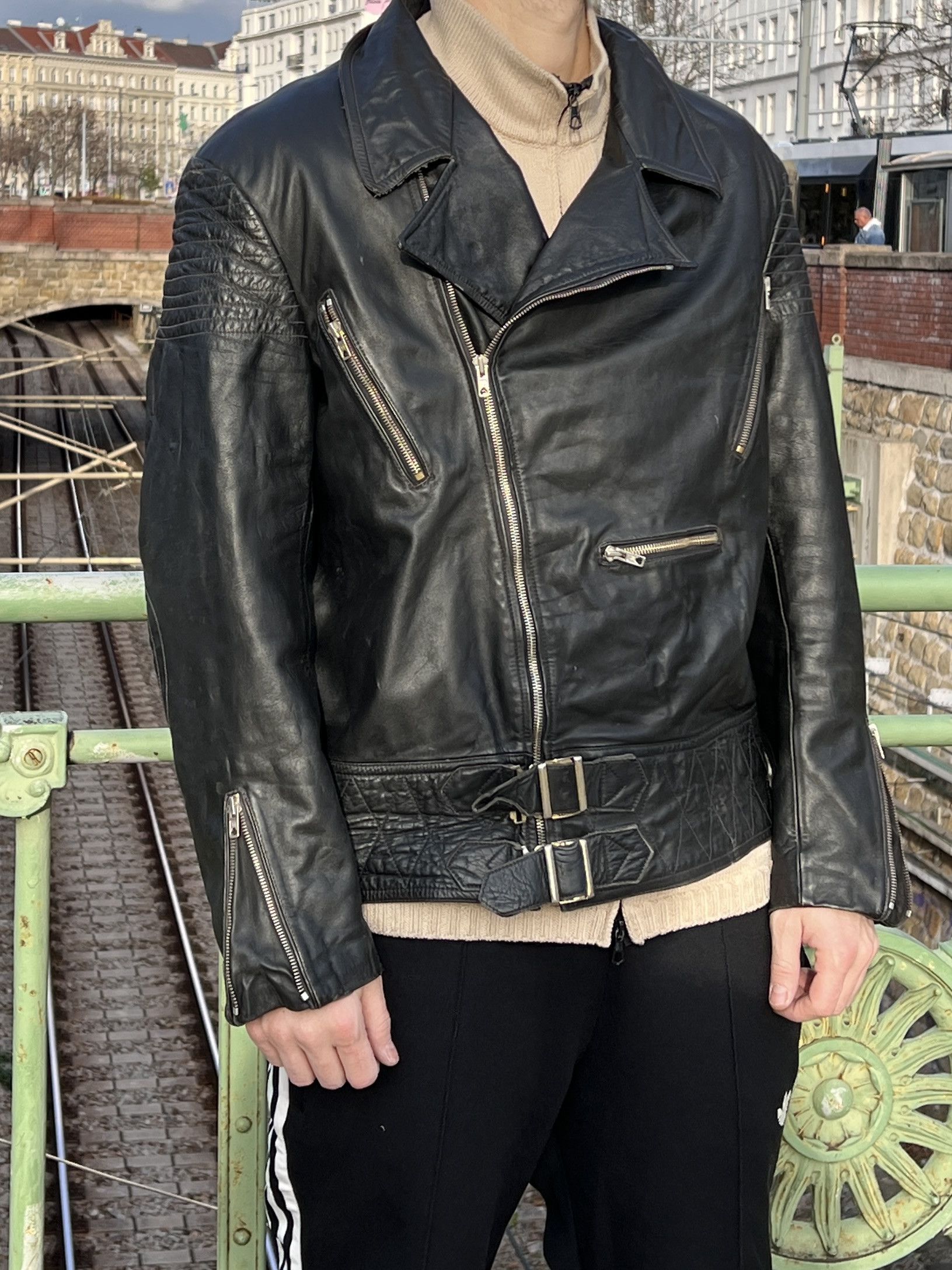 Hysteric Glamour Vintage leather jacket rick owens balenciaga LGB style y2k Size US L / EU 52-54 / 3 - 8 Thumbnail