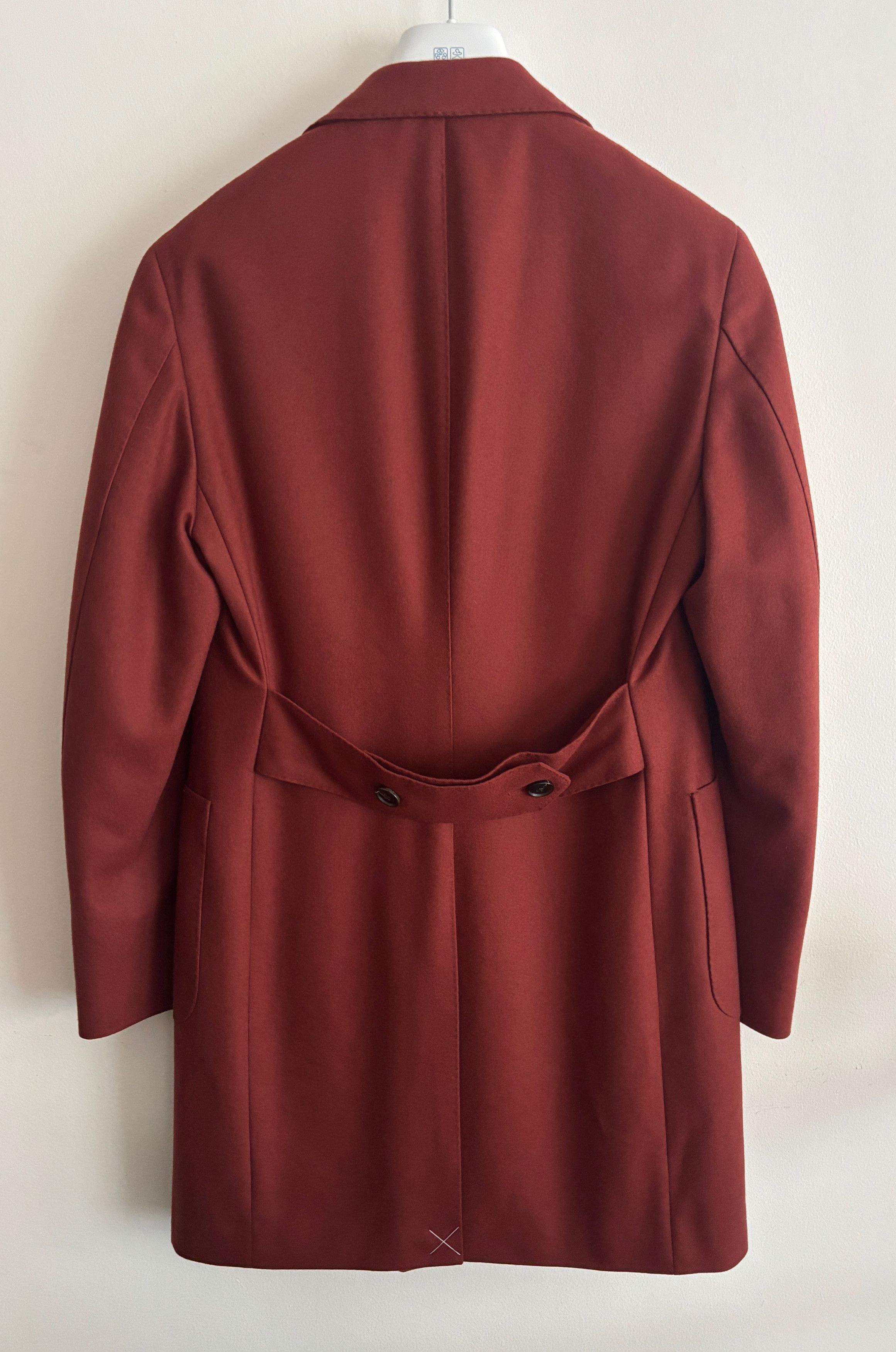 Suitsupply $595 Red Double Breasted Overcoat - Small/Medium Size US M / EU 48-50 / 2 - 8 Thumbnail