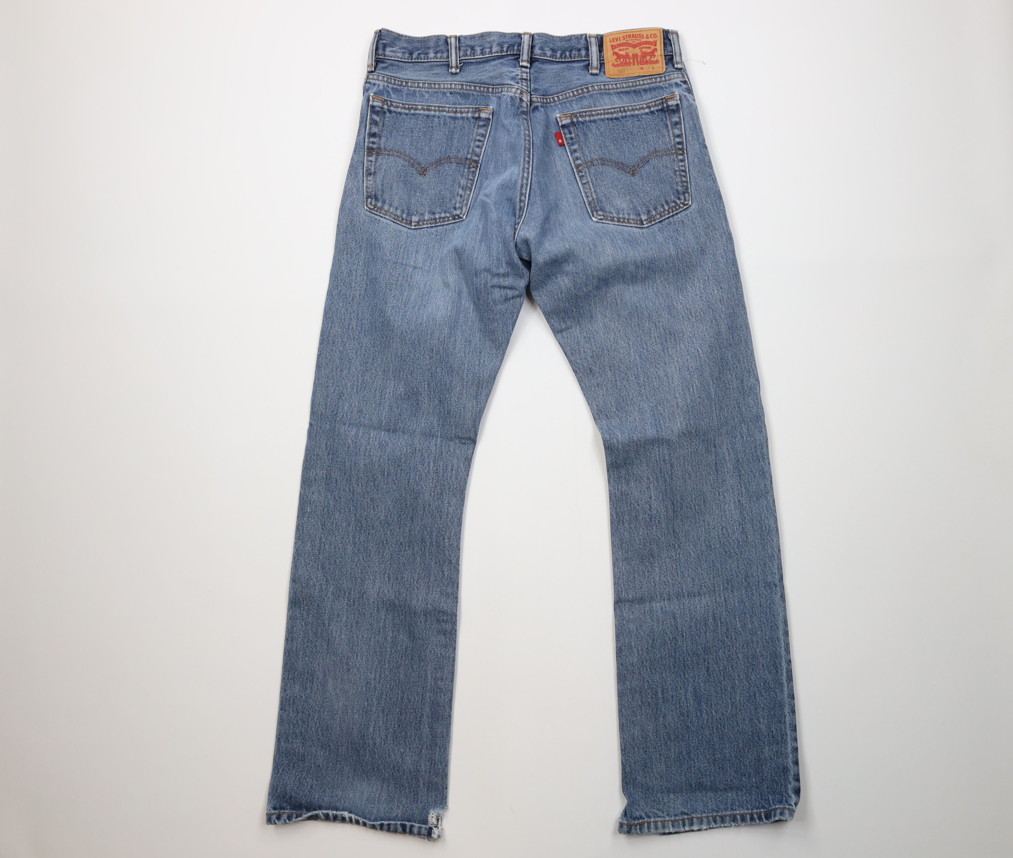 Levi's Vintage Y2K Levis 517 Western Bootcut Wide Leg Flared Jeans Size US 33 - 9 Thumbnail