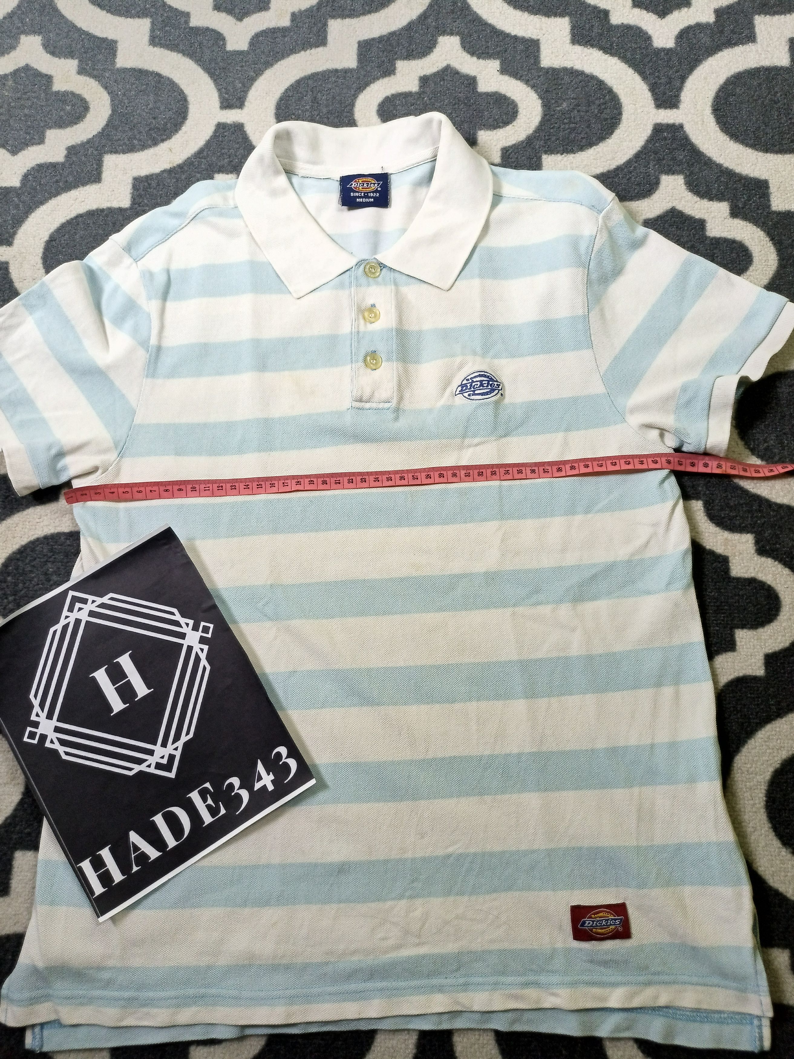 Dickies × Vintage Dickies Striped Embroidery Logo polo t-shirt Size US M / EU 48-50 / 2 - 5 Thumbnail