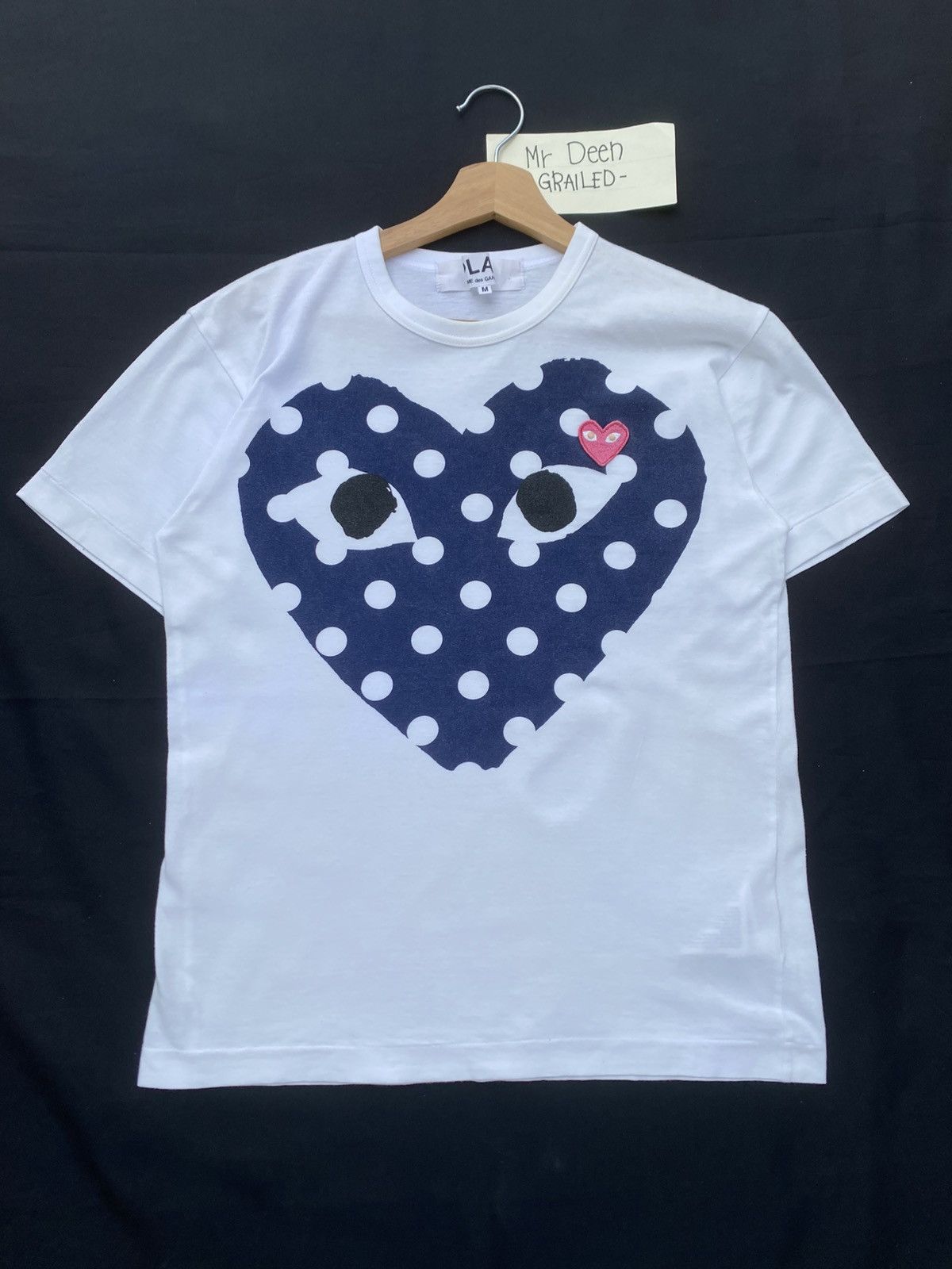 Comme des Garcons CDG Play x Polka Dot Alice in Wonderland Tee