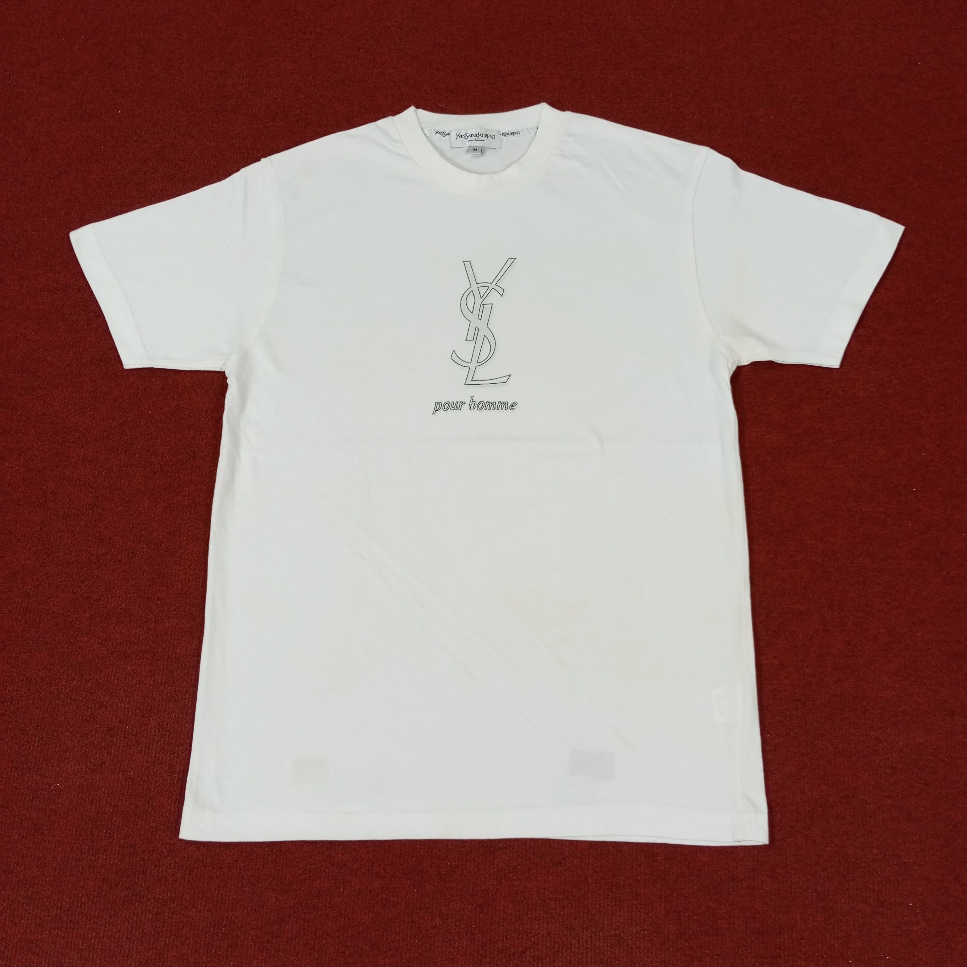 Vintage × Yves Saint Laurent Yves Saint Laurent YSL Logo Design Luxury Brand Tshirt Size US M / EU 48-50 / 2 - 1 Thumbnail
