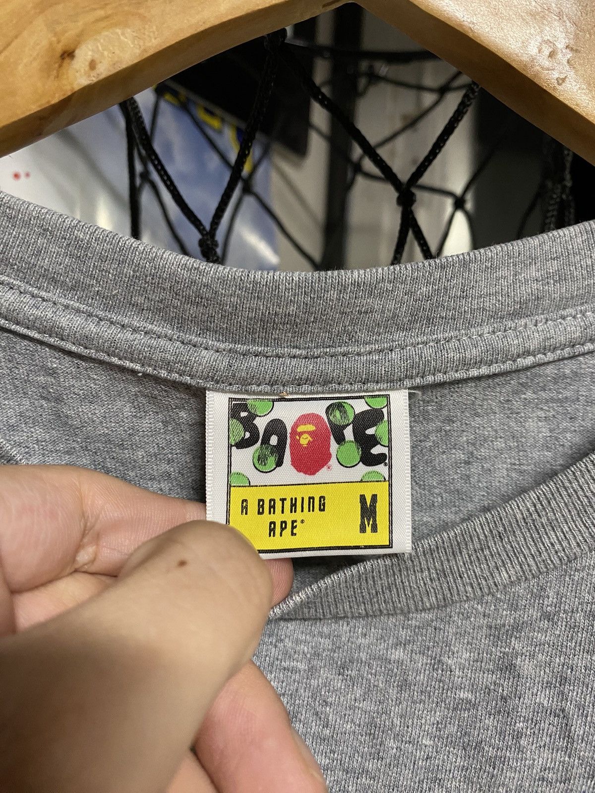 Bape A Bathing Ape Grey Bape College T-Shirt Size Fits Medium Size US M / EU 48-50 / 2 - 3 Thumbnail
