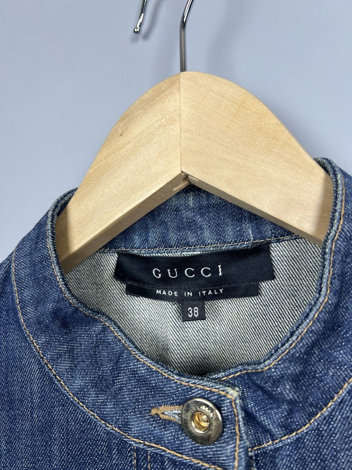 Gucci Rare Vintage Gucci Tomford Era Denim Jacket short sleeve Size XS / US 0-2 / IT 36-38 - 3 Thumbnail