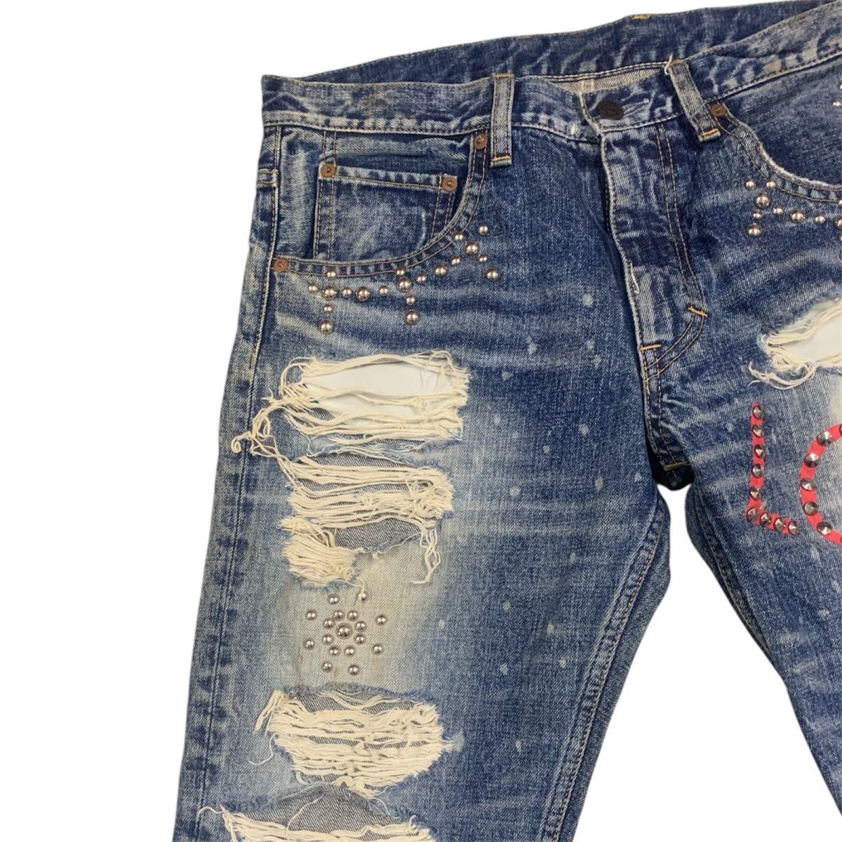 Japanese Brand RNA Japan Ripped Distressed Punk Style Jeans | W33x33 Size US 33 - 10 Thumbnail