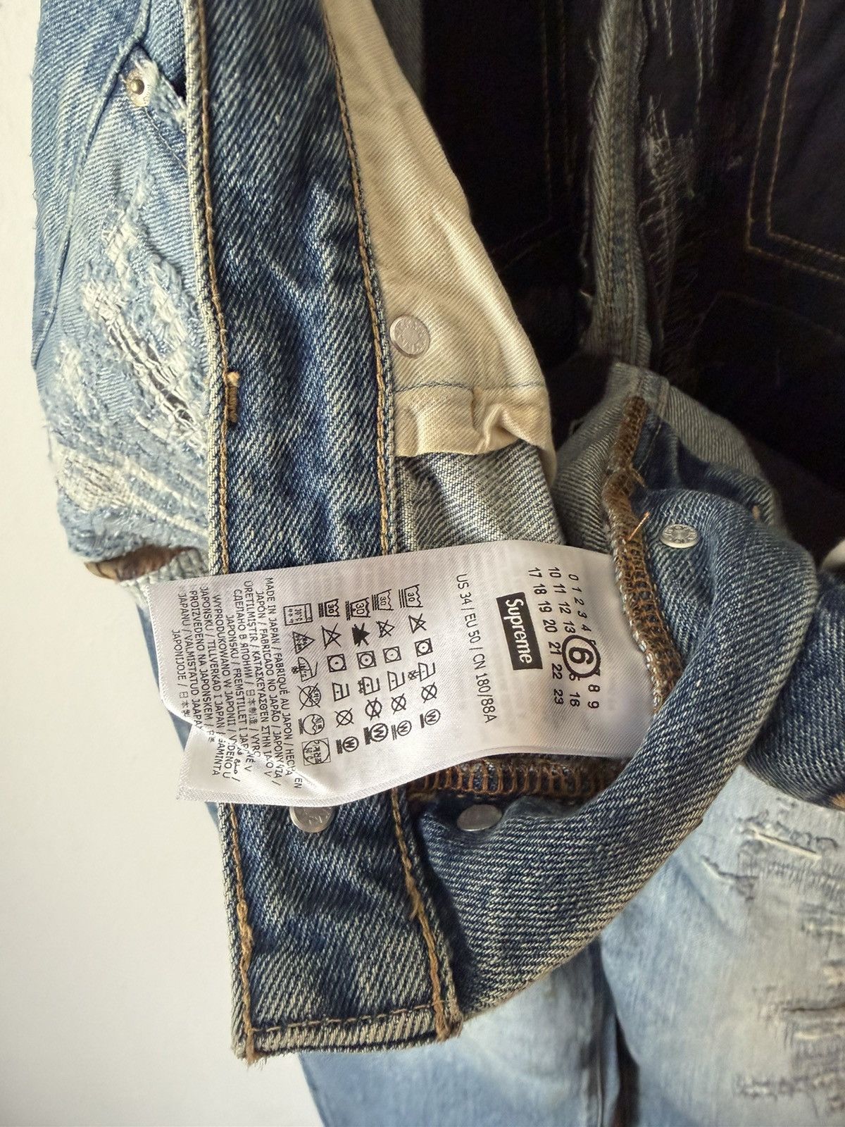 Maison Margiela × Supreme Supreme SS26 MM6 Maison Margiela Selvedge Jean Size 34 Size US 34 / EU 50 - 8 Thumbnail