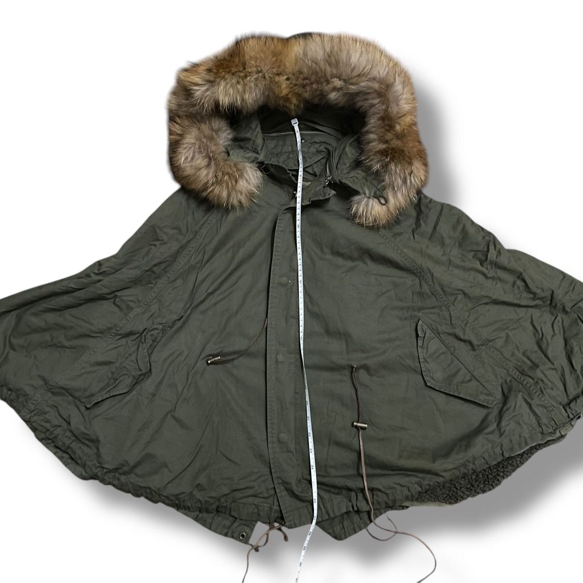 If Six Was Nine × Japanese Brand × Le Grande Bleu (L.G.B.) 🇯🇵 VINTAGE GOA HIDDEN BUTTON ZIPPER FUR HOODIE PONCHO Size US M / EU 48-50 / 2 - 3 Thumbnail
