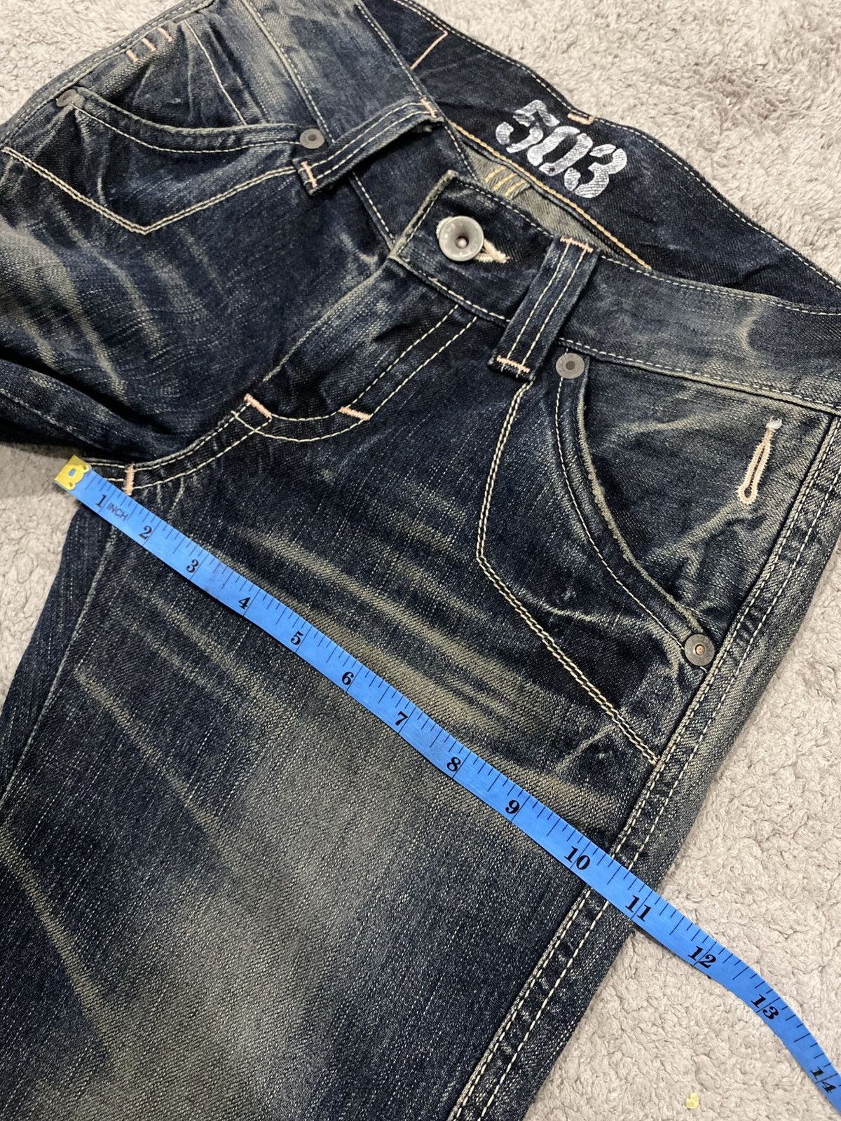 Edwin NEED GONE ‼️ Edwin 503 Blue Trip Black Flare Washed Denim Size US 31 - 17 Thumbnail