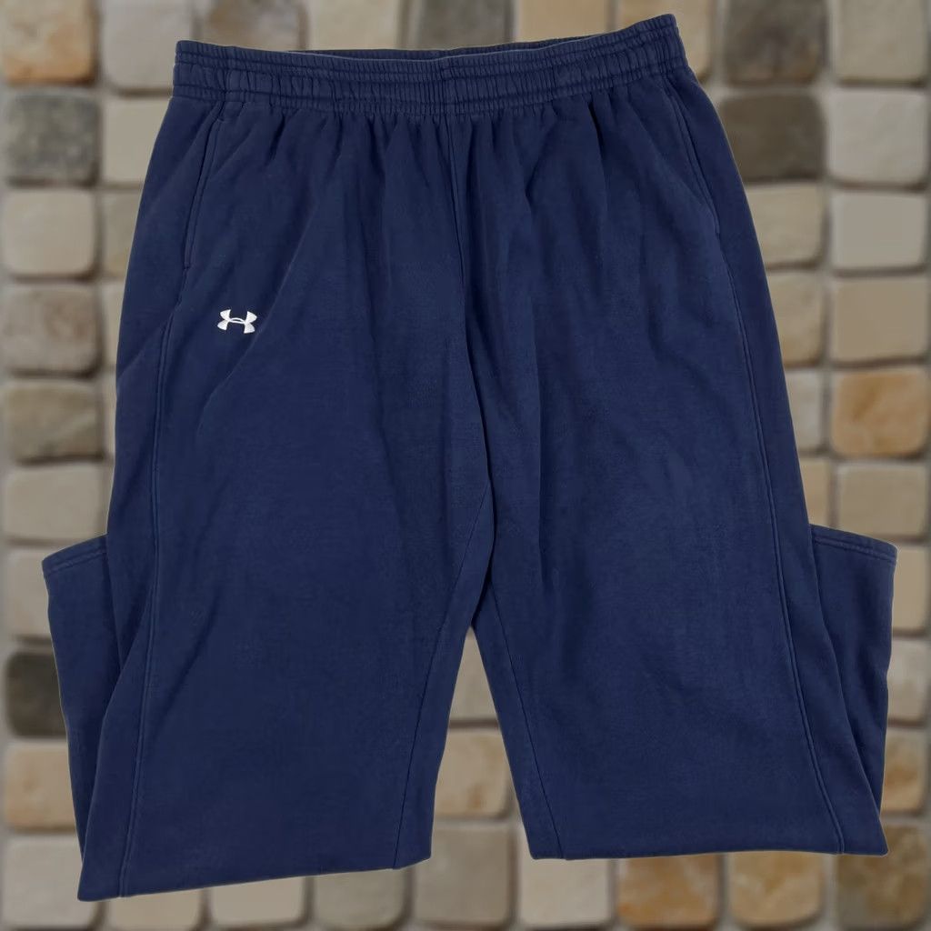 Under Armour Under Armour Sweatpants Mens 2XL XXL Blue ColdGear Relaxed Wide Lined Workout Gym Size US 38 / EU 54 - 1 Thumbnail