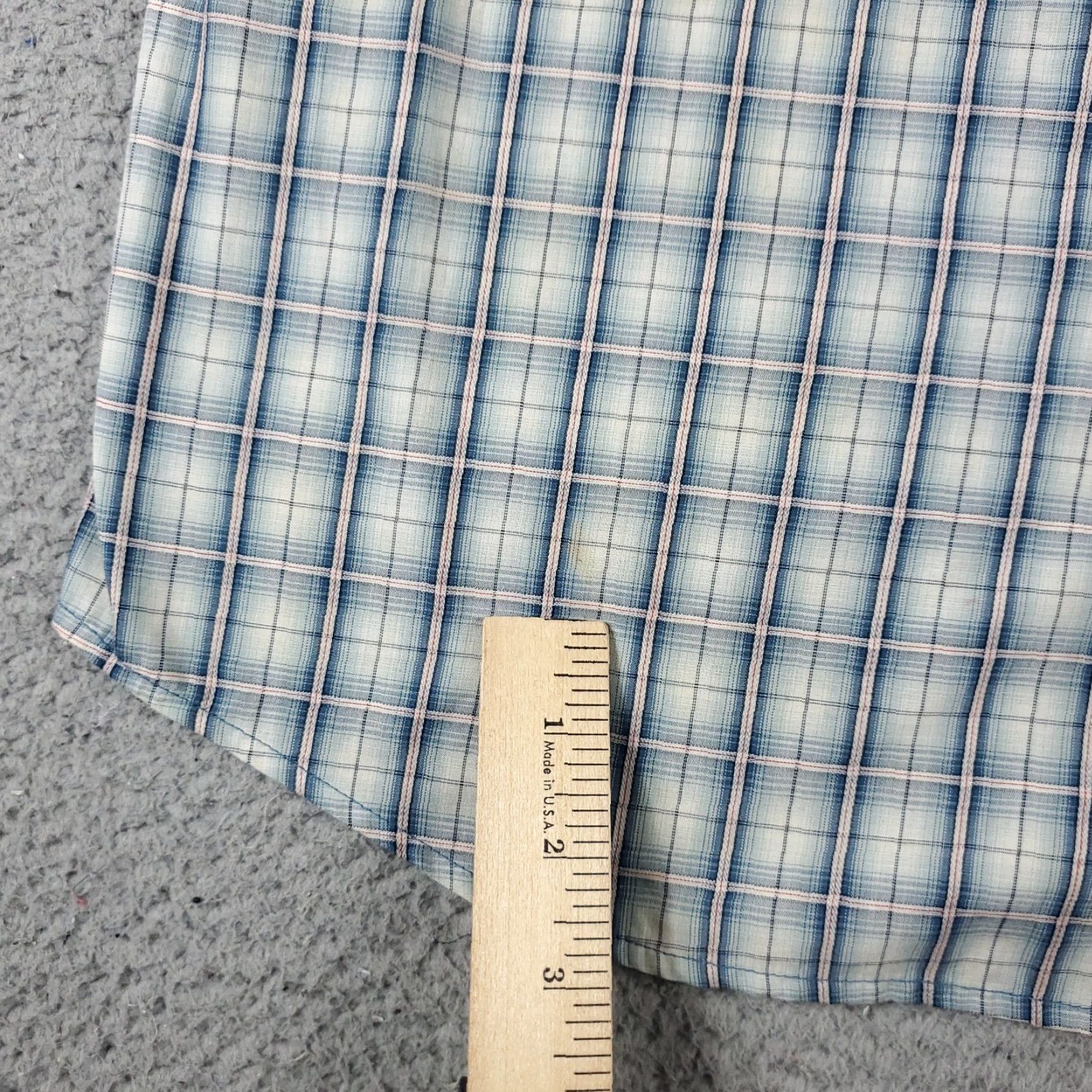 Vintage Columbia Shirt Mens XLT Blue Plaid Button Up Short Sleeve Stained Size US XL / EU 56 / 4 - 7 Thumbnail