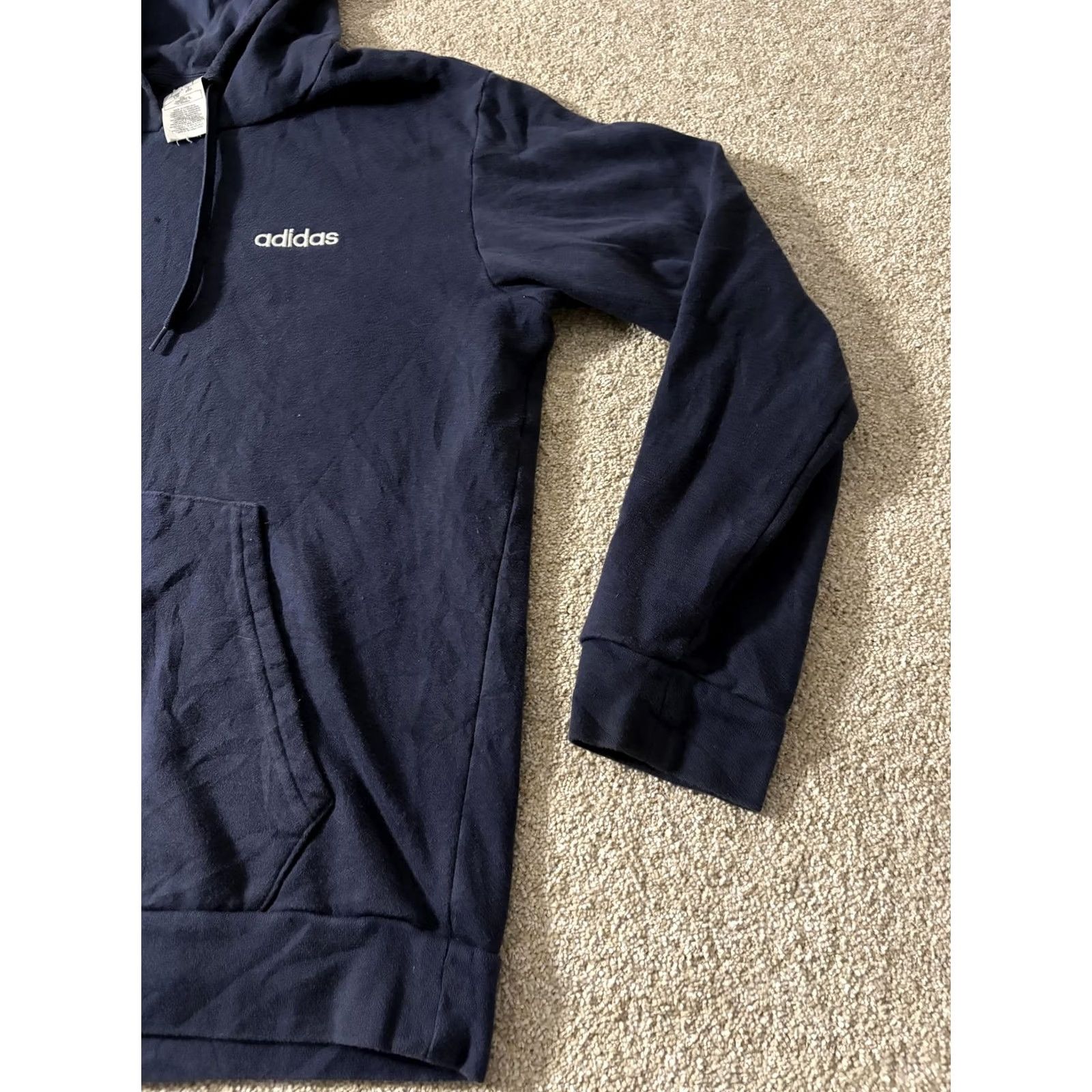 Adidas Adidas Hoodie Mens Large Blue Fleece Pullover Logo Sweatshirt Casual Athletic Size US L / EU 52-54 / 3 - 4 Thumbnail