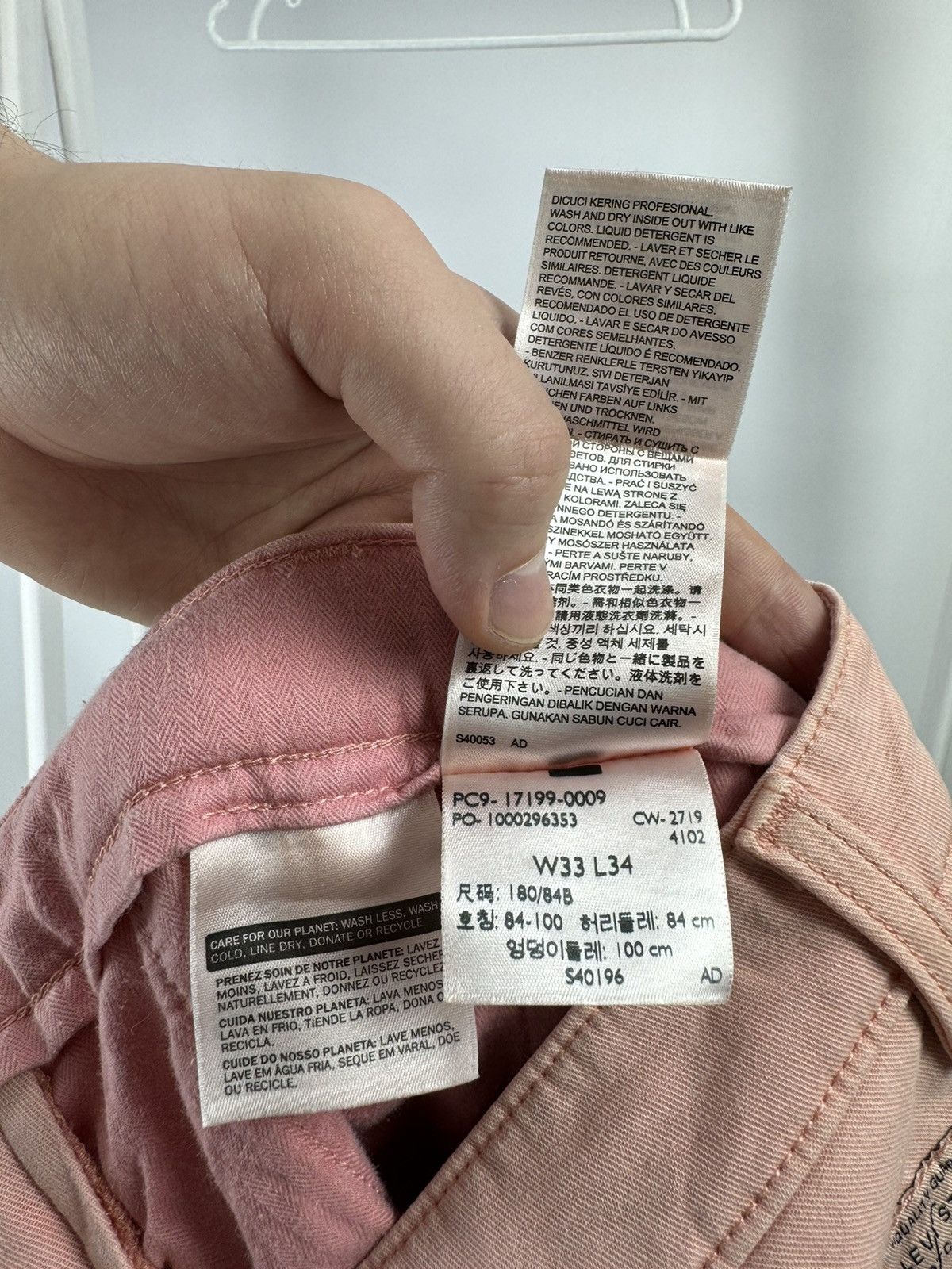 Levi's Rare Levis Pink Pants Size US 33 - 10 Thumbnail