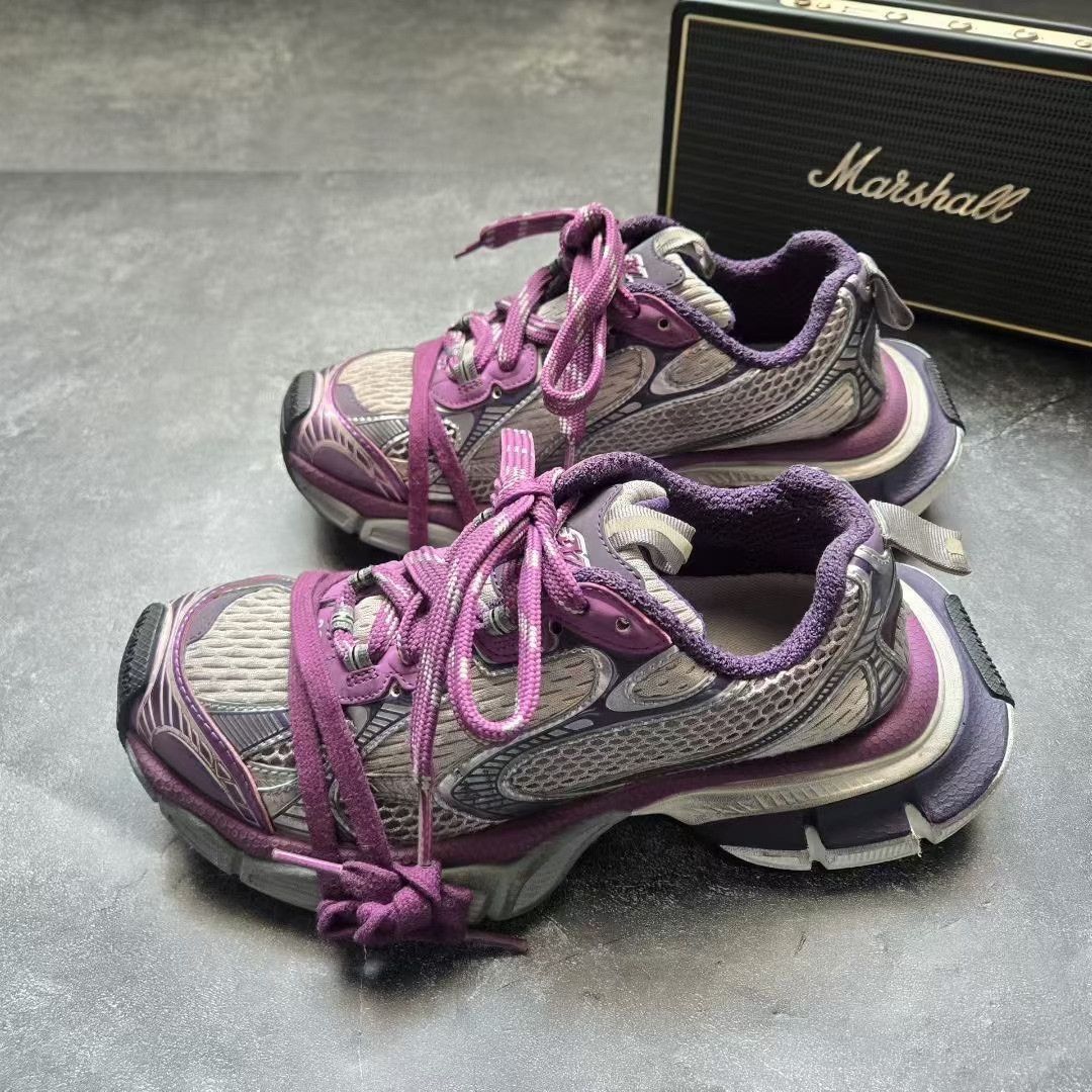 Balenciaga Balenciaga Purple Lowtop Sneakers XXXL Women Size US 8 / IT 38 - 1 Thumbnail