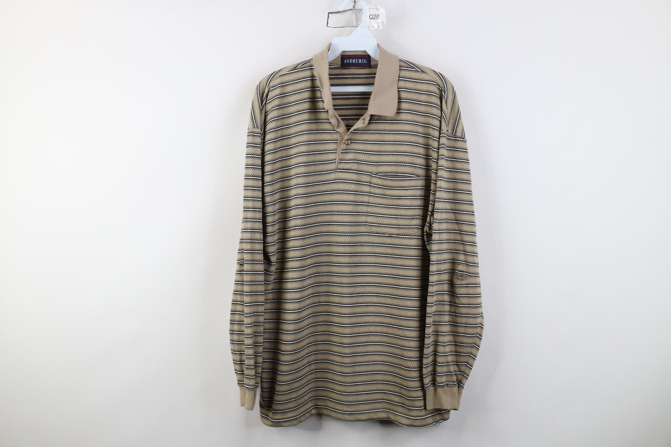 Vintage Vintage 90s Streetwear Knit Long Sleeve Rugby Polo Shirt Size US M / EU 48-50 / 2 - 1 Thumbnail