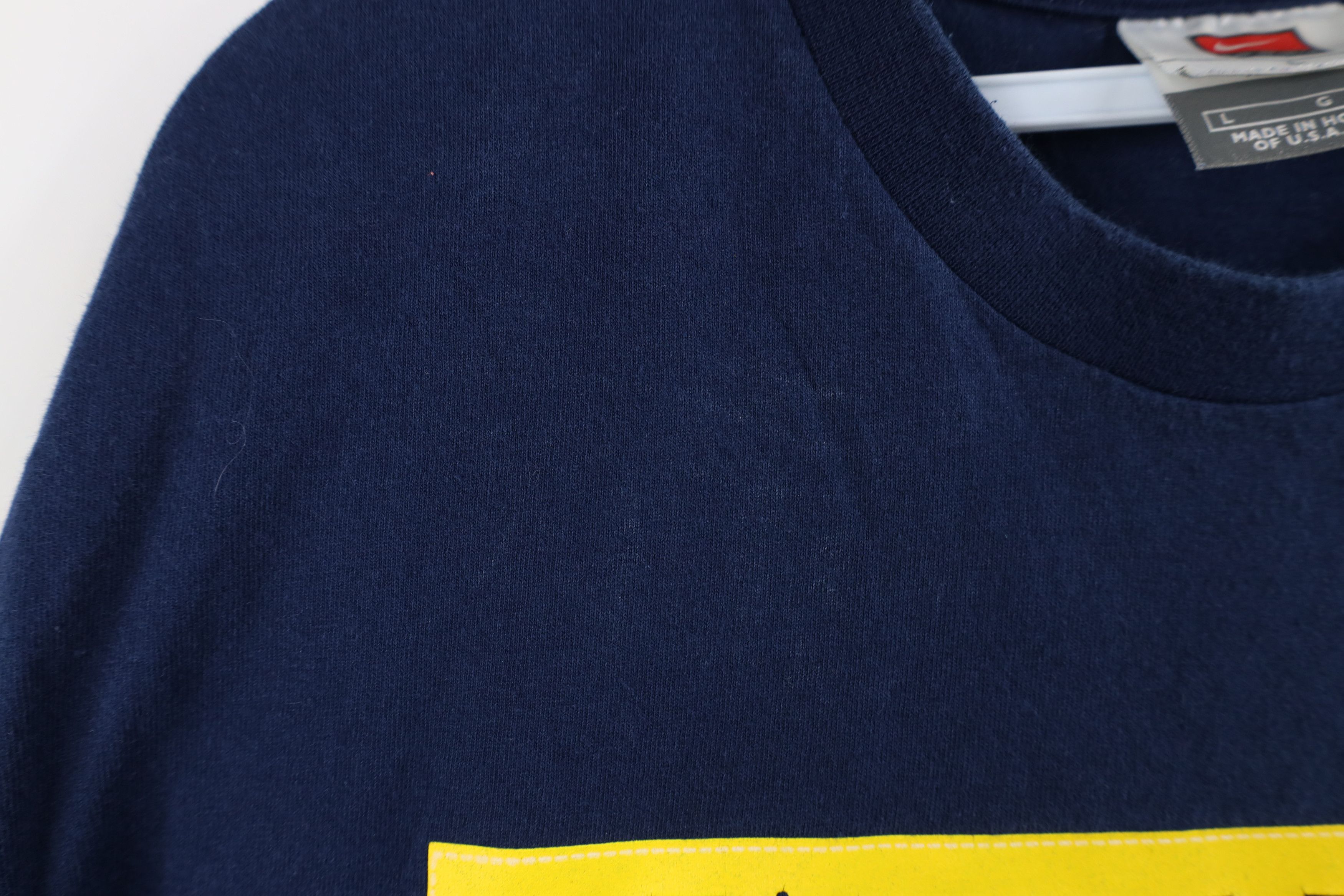 Nike × Vintage Vintage Nike Swoosh University of Michigan Football T-Shirt Size US L / EU 52-54 / 3 - 7 Thumbnail