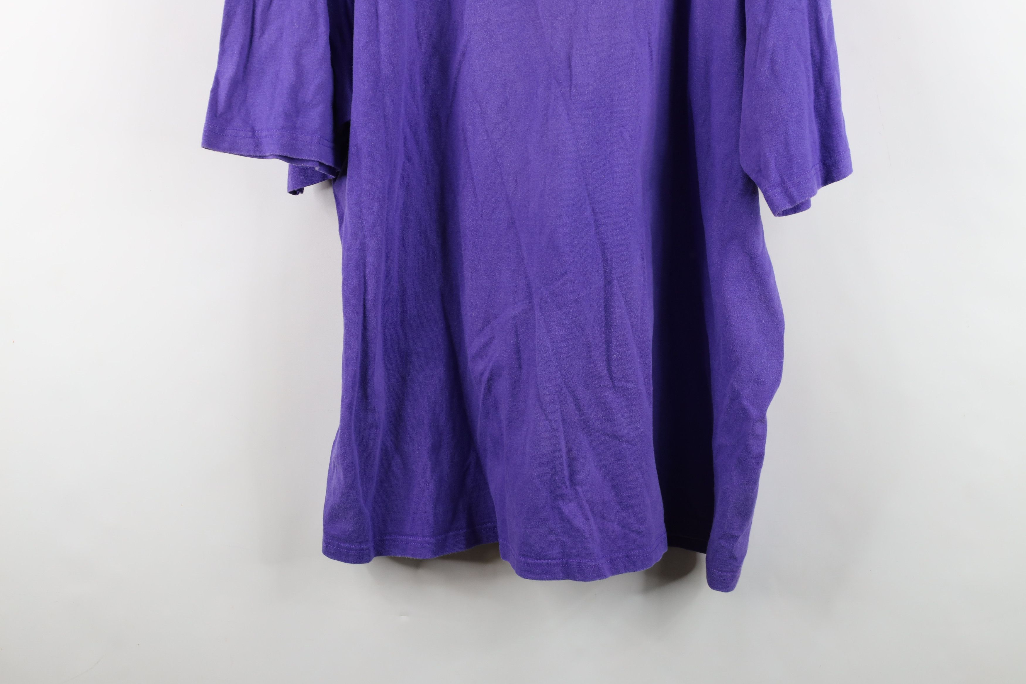 Vintage Vintage 90s Streetwear Heavyweight Cotton T-Shirt Purple Size US XXL / EU 58 / 5 - 12 Thumbnail