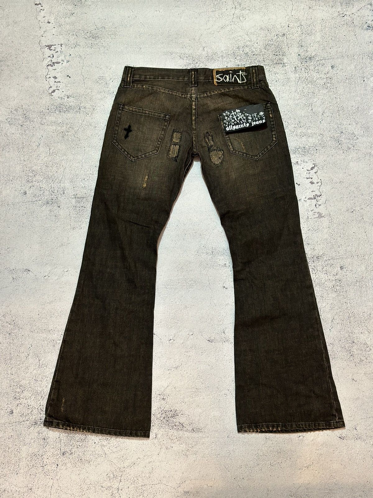 Allsaints × Japanese Brand 90s 🔥🔥 Vintage Allsaints distressed Japanese pants jeans Size 30" / US 8 / IT 44 - 13 Thumbnail
