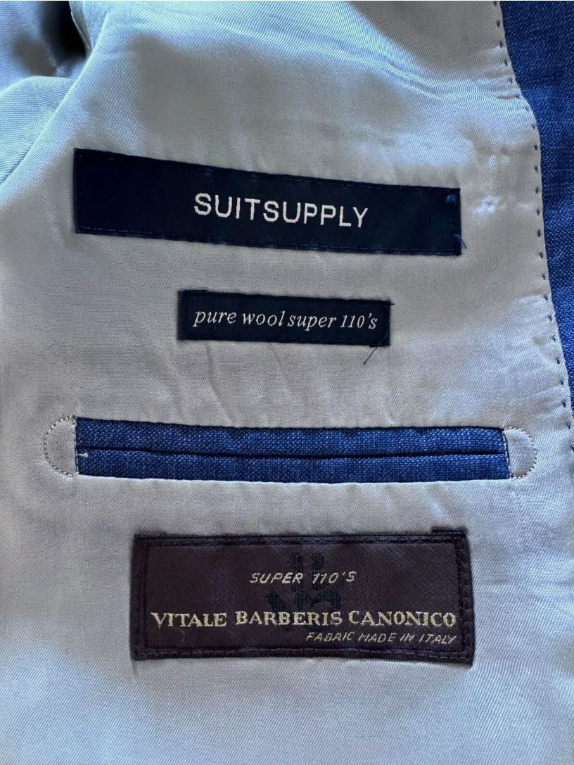 Suitsupply Suitsupply Lazio S110 VBC Blue Wool 3-Piece Suit Size 34R - 6 Thumbnail