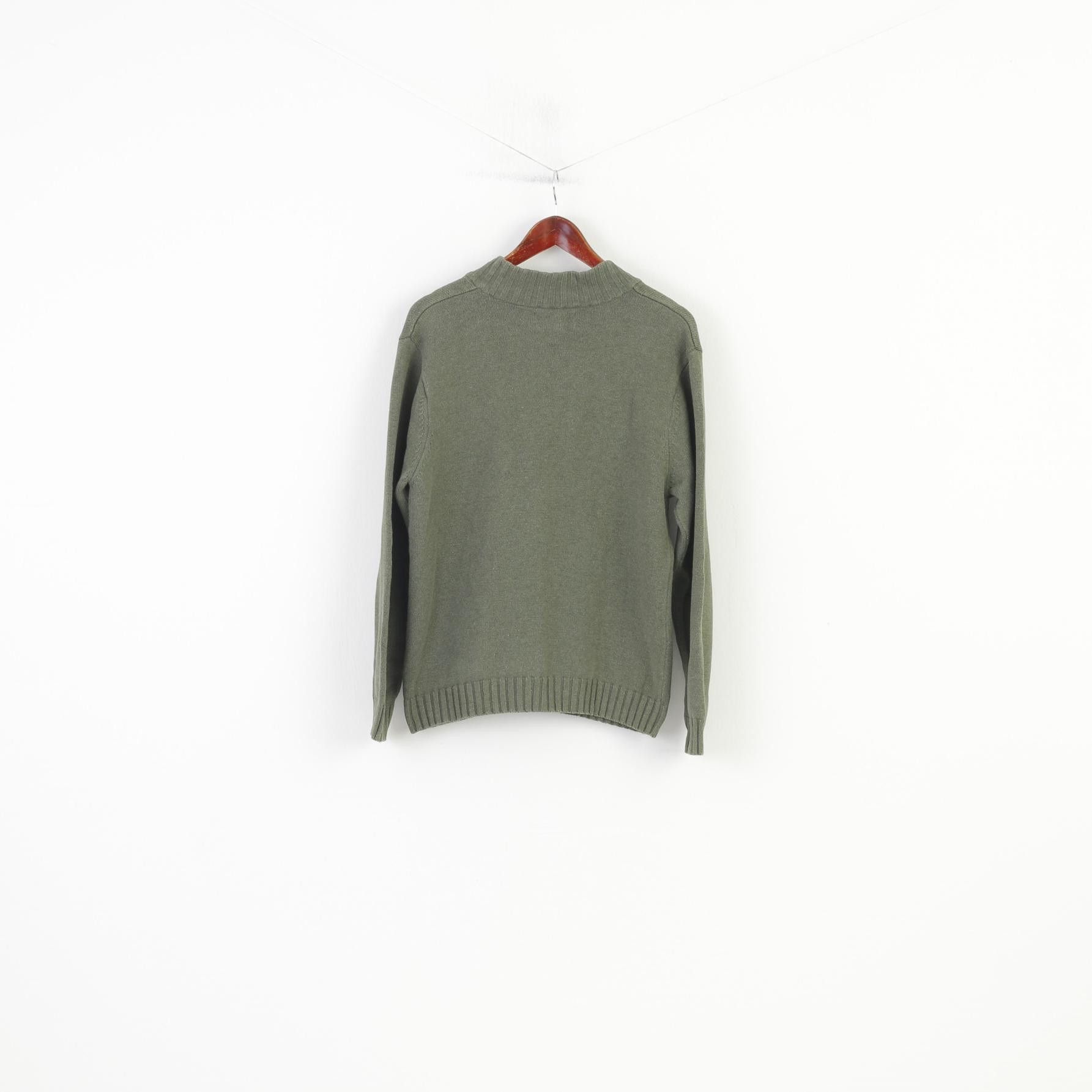 Chaps × Vintage Chaps Men M Jumper Green Cotton Bottoms Collar Sweater 4017 Size US M / EU 48-50 / 2 - 7 Thumbnail