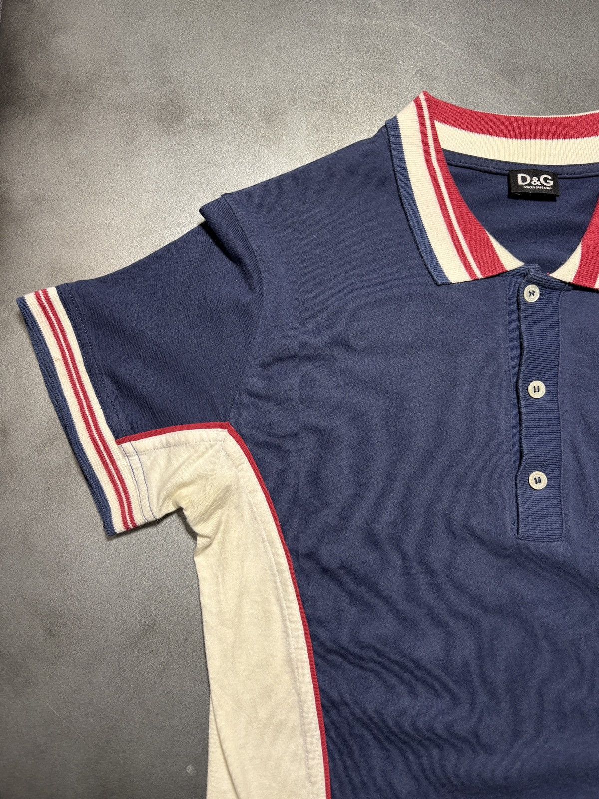 Dolce & Gabbana 2000s Dolce & Gabbana Polo Shirt Drawstring Crop Tennis Y2K Size M / US 6-8 / IT 42-44 - 8 Thumbnail