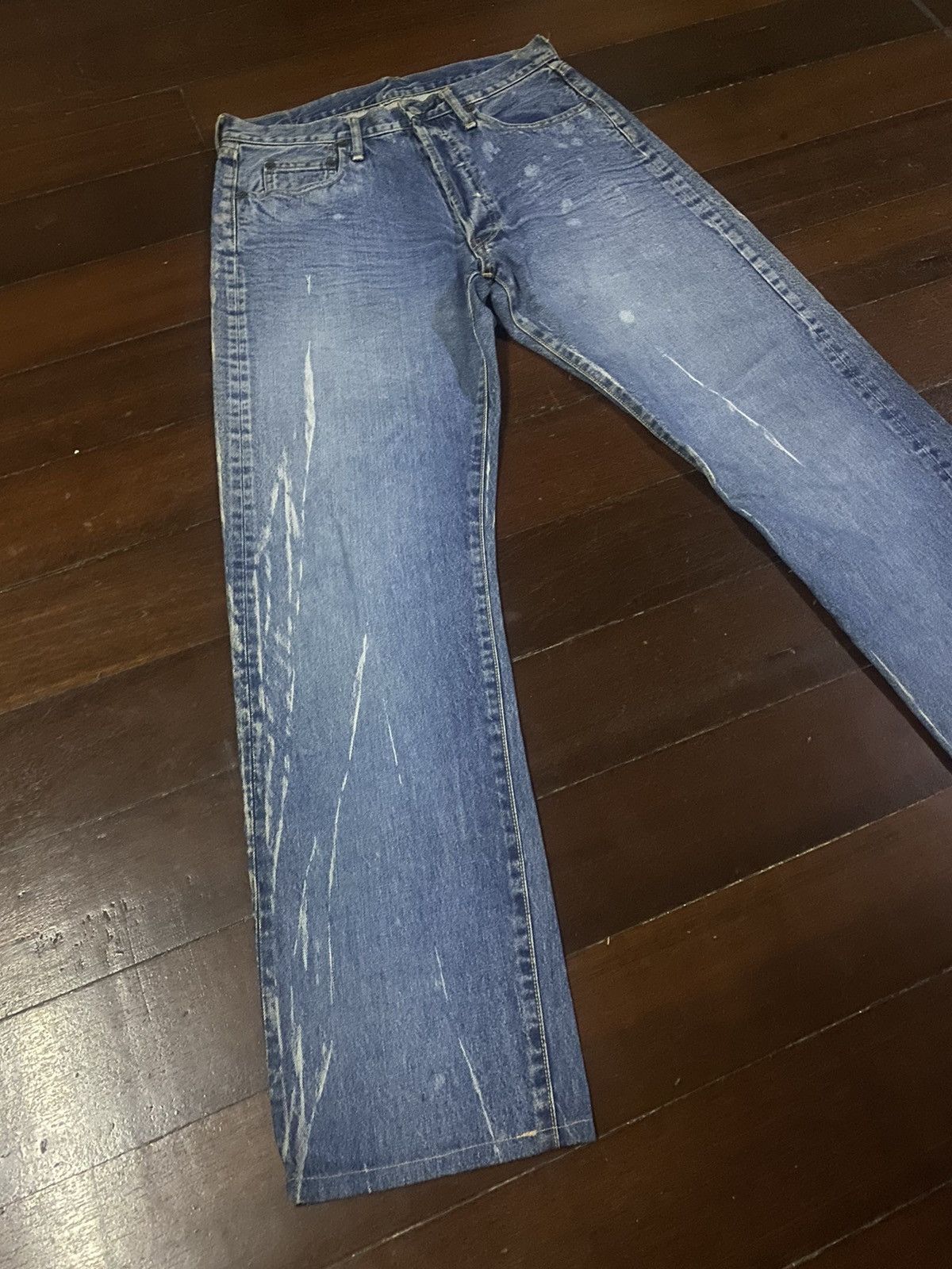 Warehouse FIRE 🔥 vintage DENIME JAPAN Selvedge Denim nice faded b1 Size US 33 - 3 Thumbnail