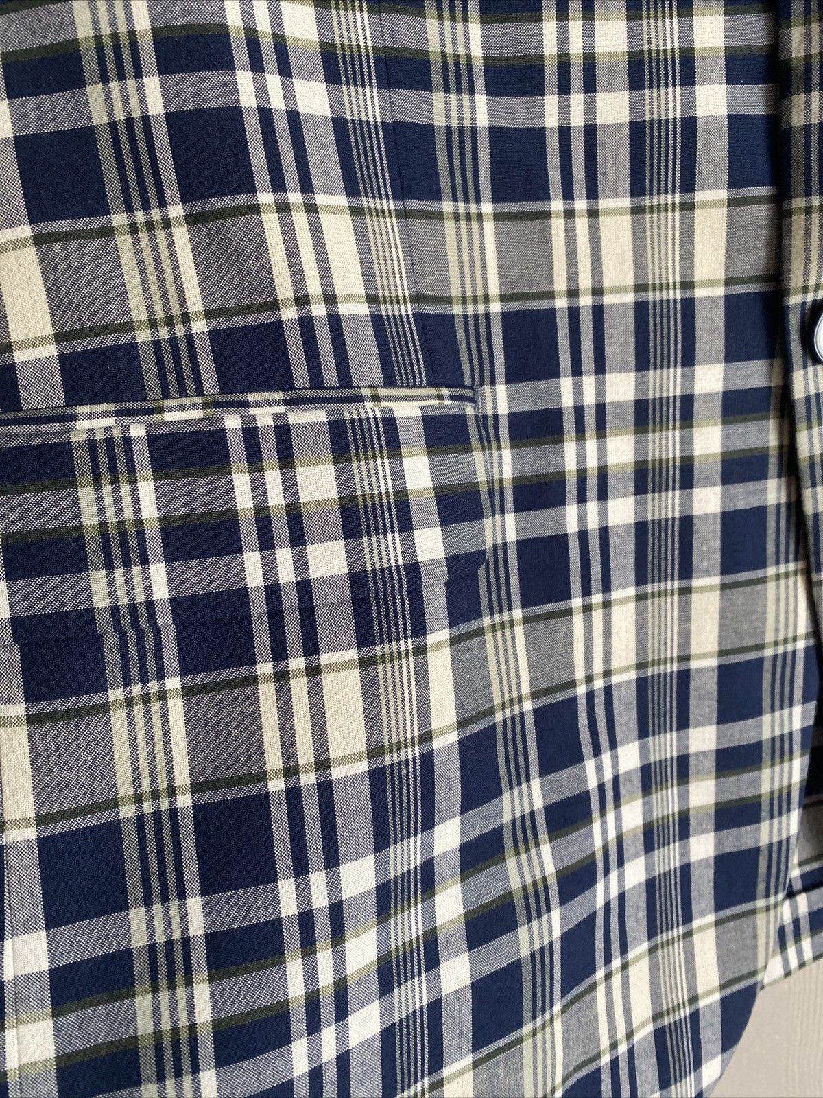 Ralph Lauren Ralph Lauren 43R Blue Plaid Cotton two button blazer Size 44R - 4 Thumbnail
