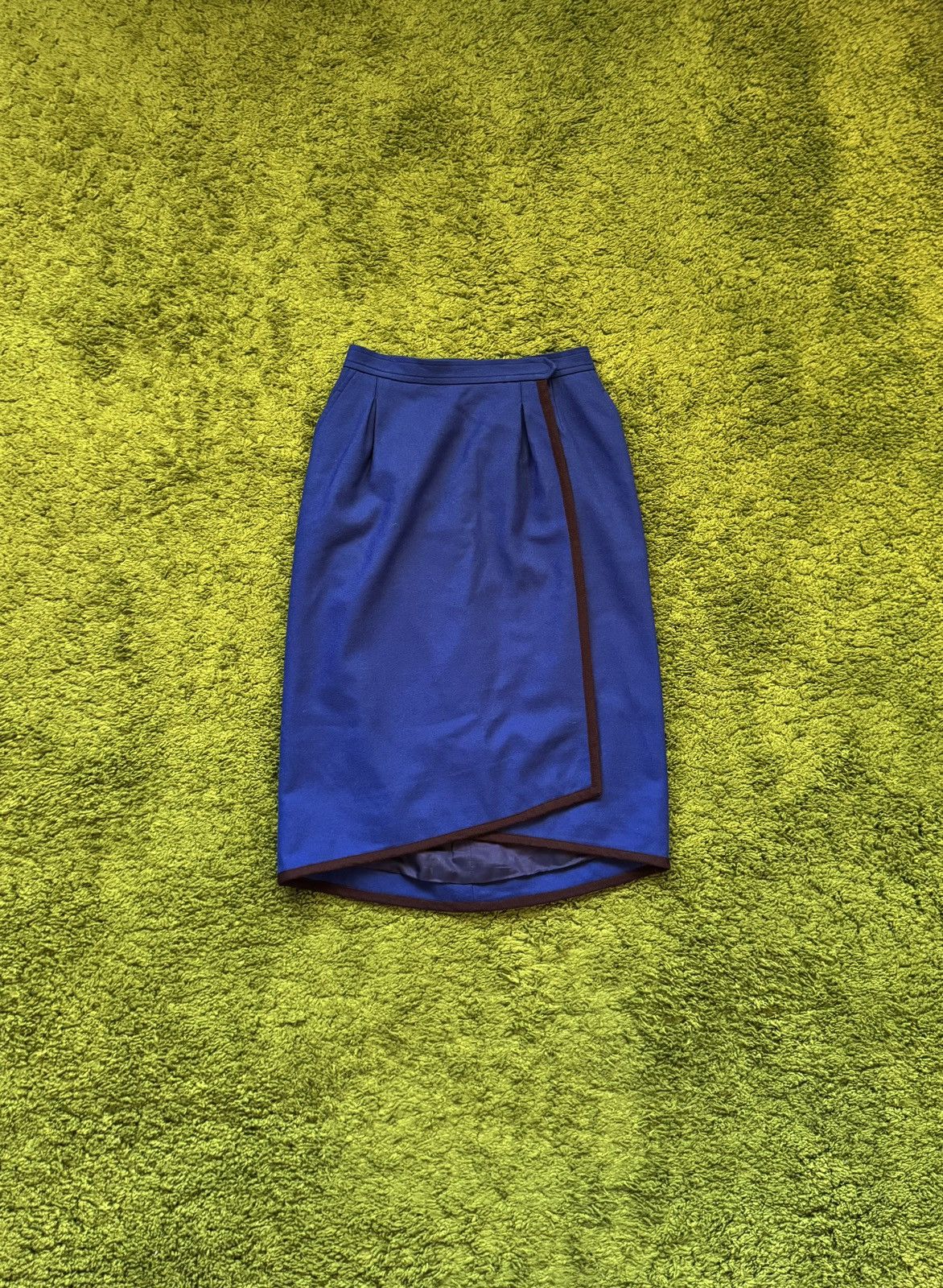 Yves Saint Laurent YSL 1990s archive vintage wool midi skirt