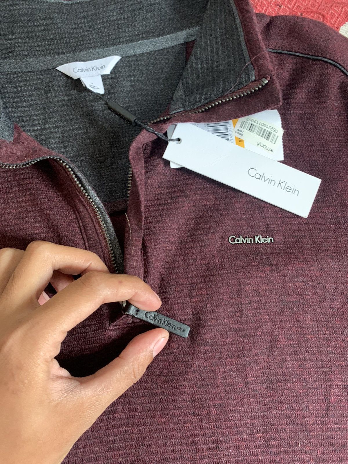 Calvin Klein Calvin Klein New Mens Quarter-Zip🔥 Size US S / EU 44-46 / 1 - 4 Thumbnail