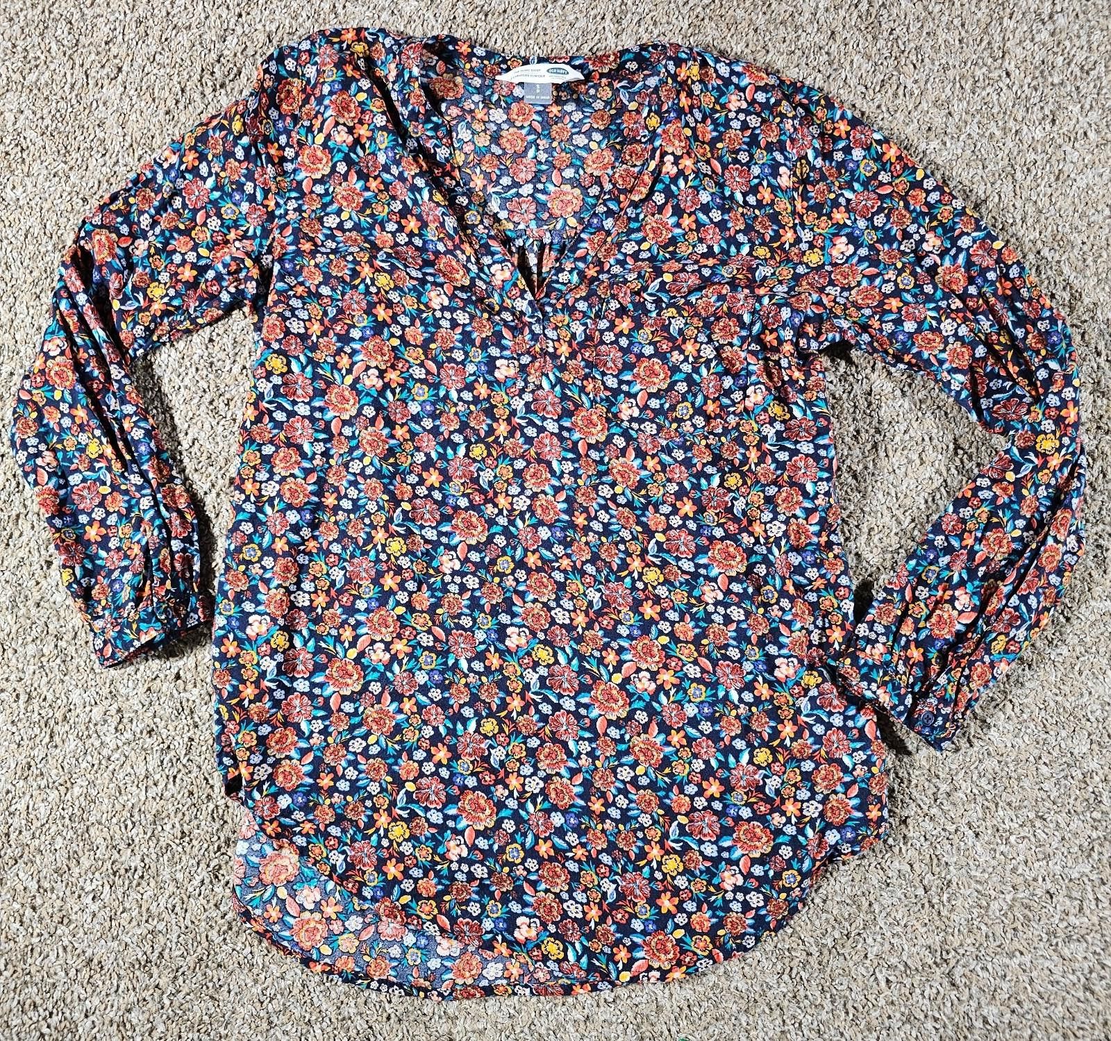 Old Navy Old Navy Tunic Shirt Floral Lightweight Flowy M Size S / US 4 / IT 40 - 1 Thumbnail