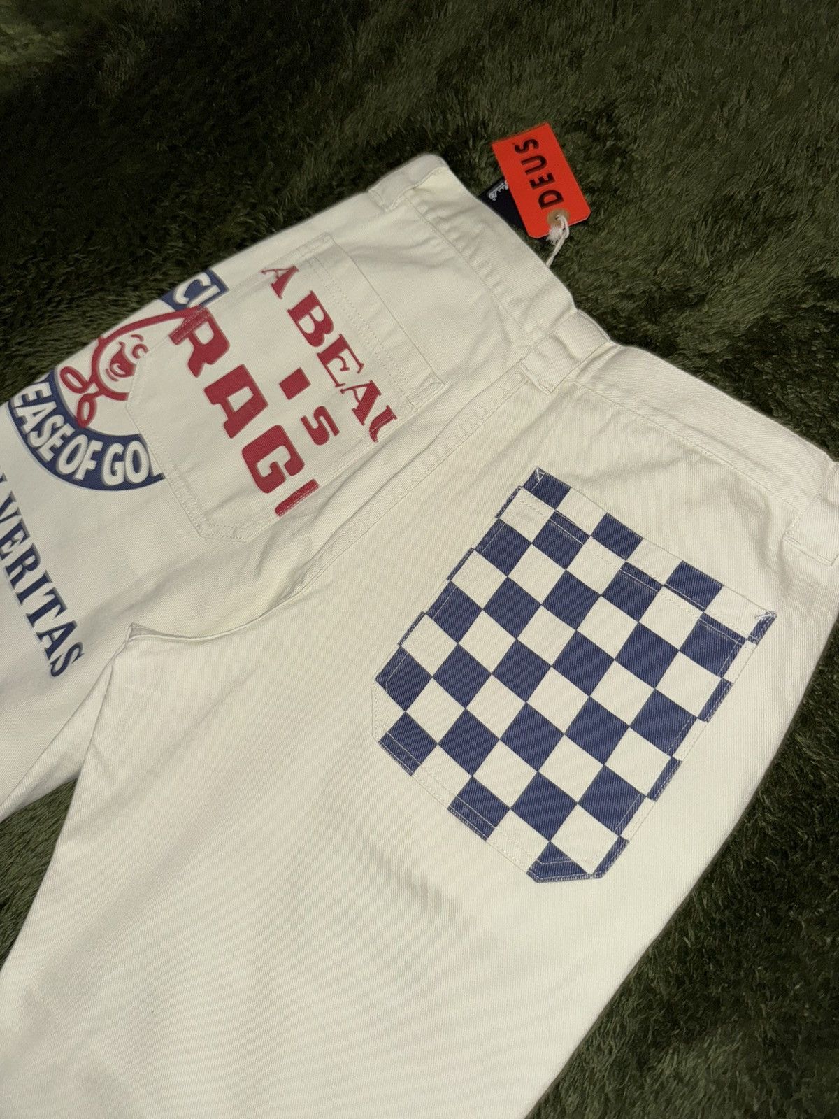 Deus Ex Machina [32] Deus Ex Machina Fragile Print Cotton Work Pants Ivory Size US 32 / EU 48 - 9 Thumbnail