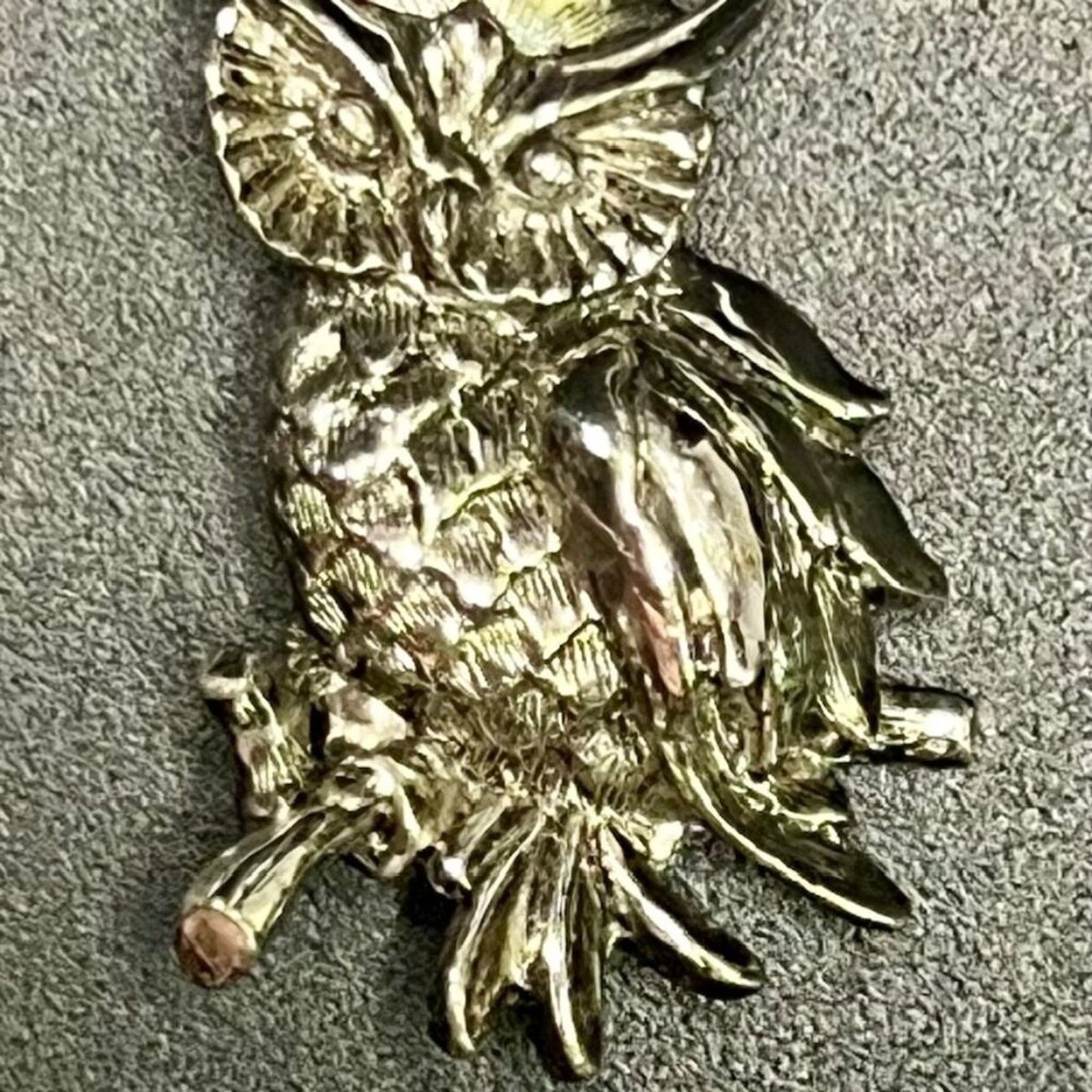 & Other Stories Owl, Silvertone, 1.5 x 1” Size ONE SIZE - 2 Thumbnail