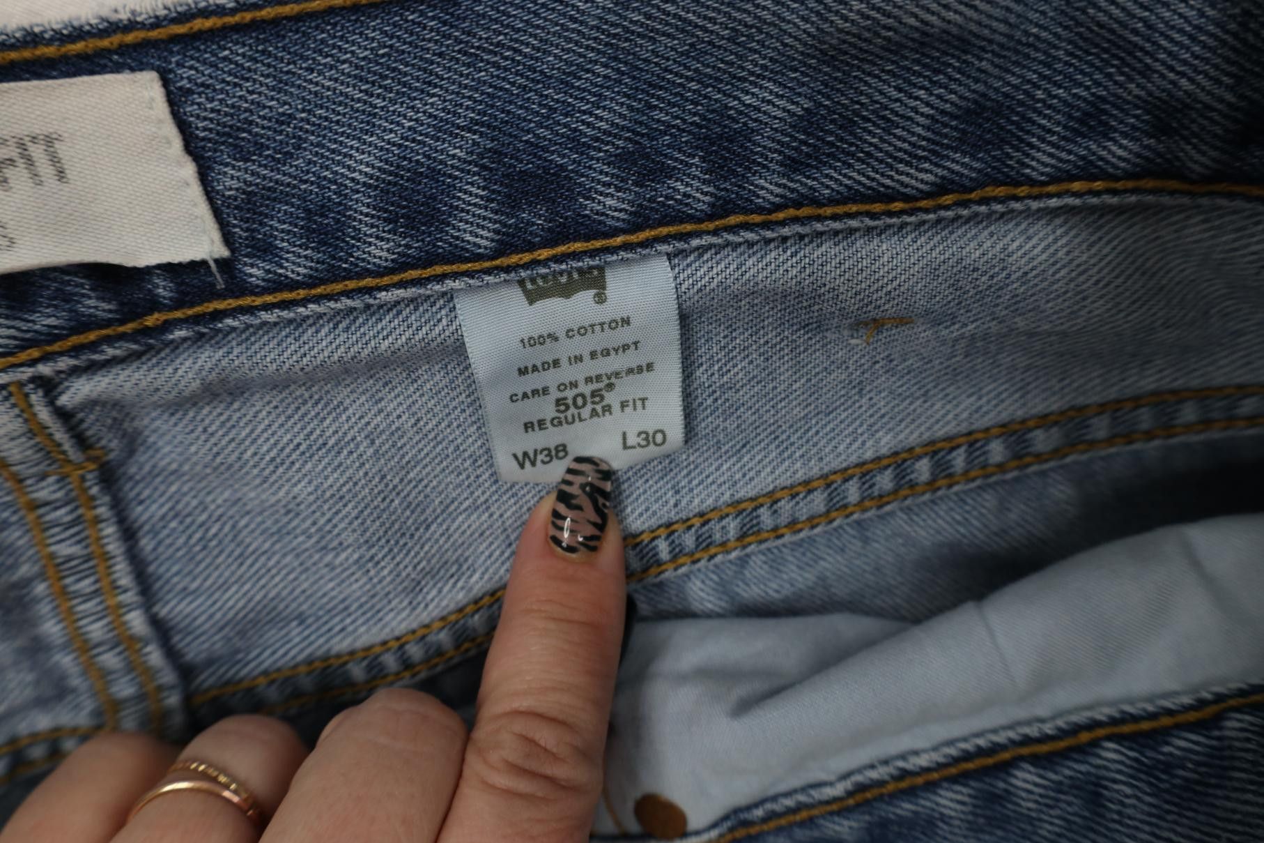 Levi's Vintage Y2K 2003 Levis 505 Regular Straight Leg Denim Jeans Size US 38 / EU 54 - 10 Thumbnail