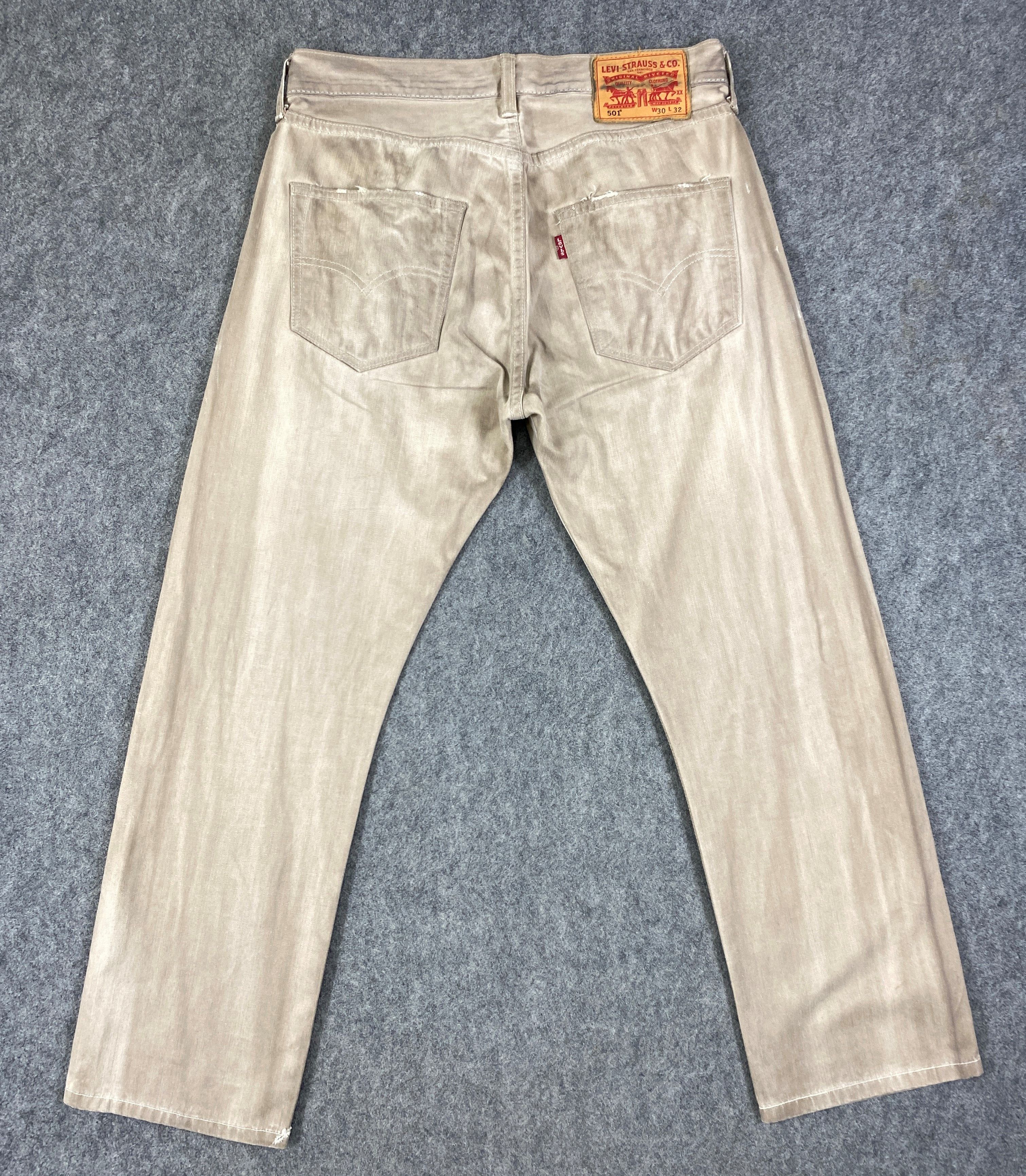 Levi's Dirty Khaki Vintage Levis 501 Jeans 30x25.5 - JN3180 Size US 30 / EU 46 - 2 Thumbnail
