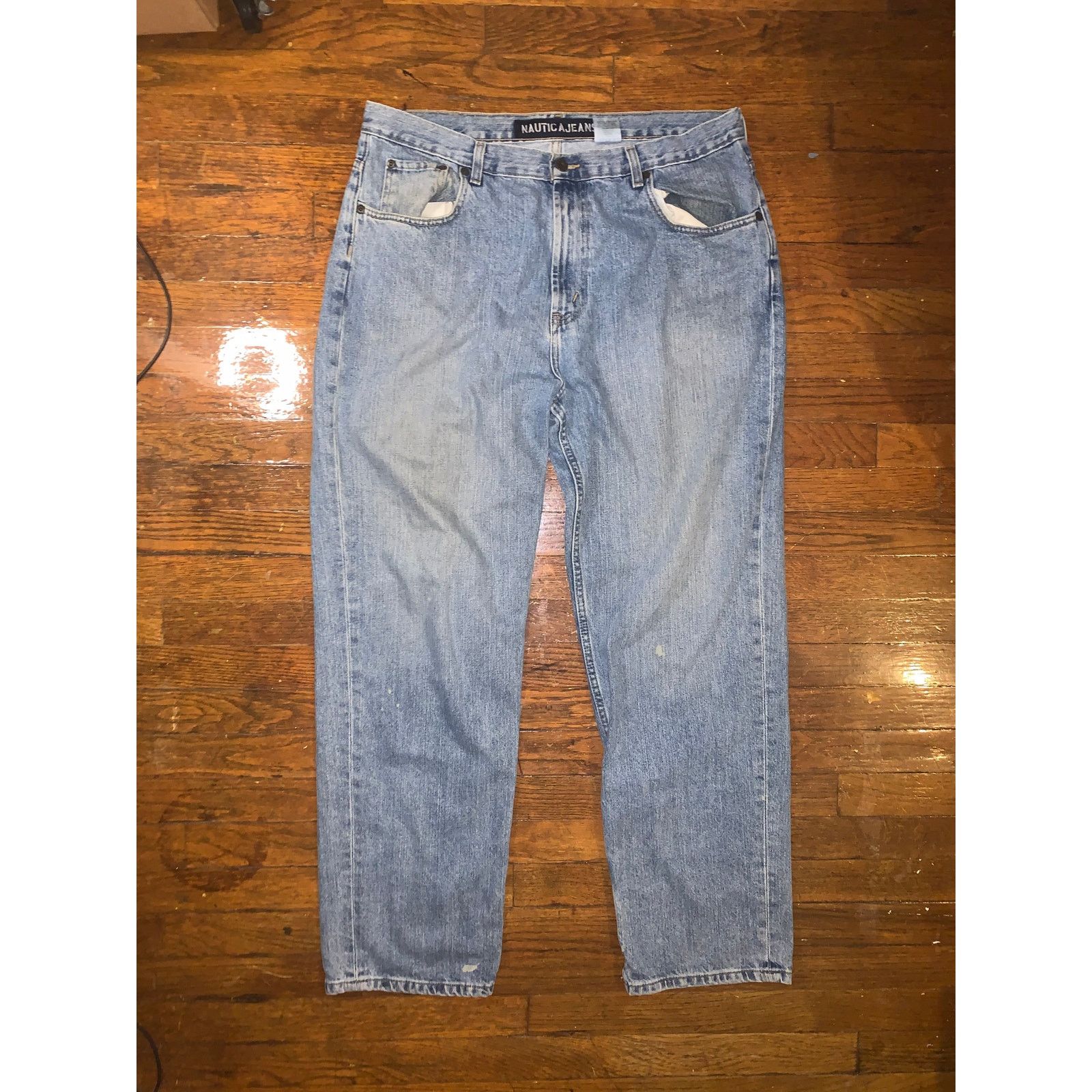 Nautica × Vintage Nautica Jeans Company Light Wash Denim Jeans 38x32 USA Fit Size US 38 / EU 54 - 1 Thumbnail
