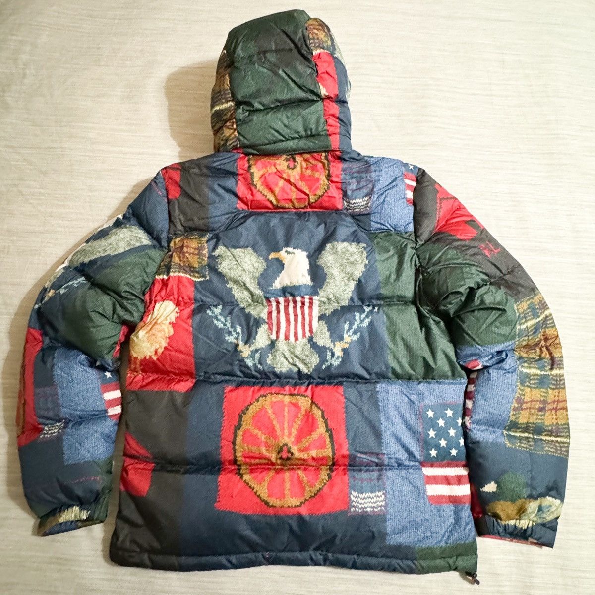 Polo Ralph Lauren Polo Ralph Lauren Americana Flag Patchwork Down Jacket Size US M / EU 48-50 / 2 - 11 Thumbnail