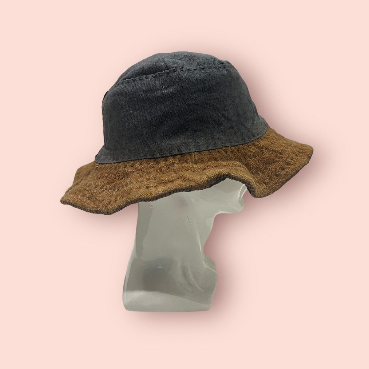 Japanese Brand RARE VINTAGE JAPAN SASHIKO STICHES BUCKET HAT Size ONE SIZE - 13 Thumbnail