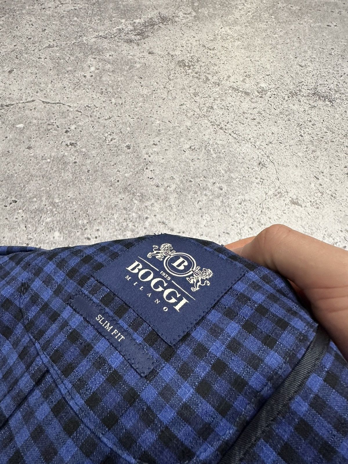 Boggi Boggi Milano Reda 1865 Blue Plaid Light Wool Button Blazer Size US S / EU 44-46 / 1 - 12 Thumbnail