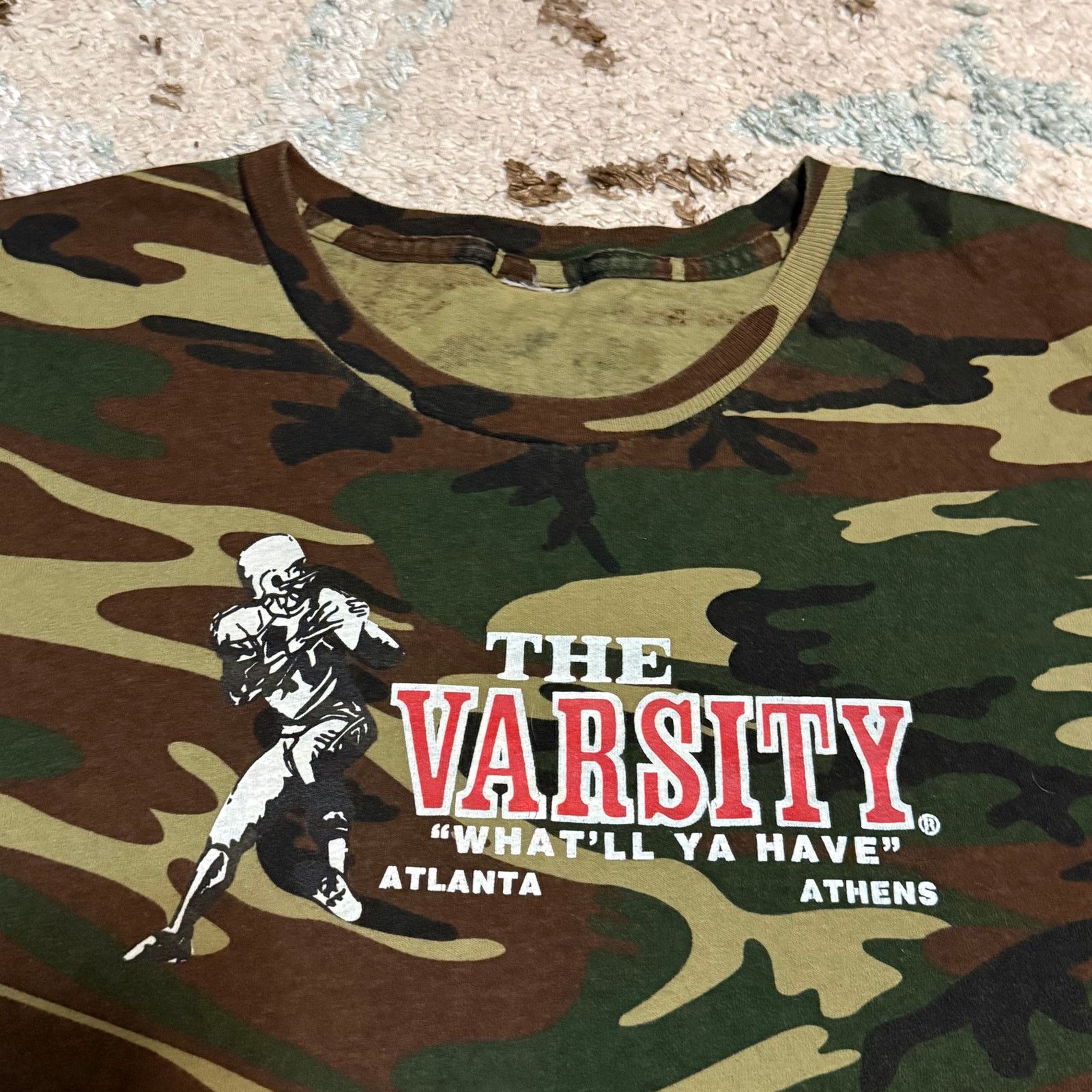 Vintage Vintage The Varsity Camo Shirt Size L/XL Atlanta Restaurant Size US XL / EU 56 / 4 - 1 Thumbnail