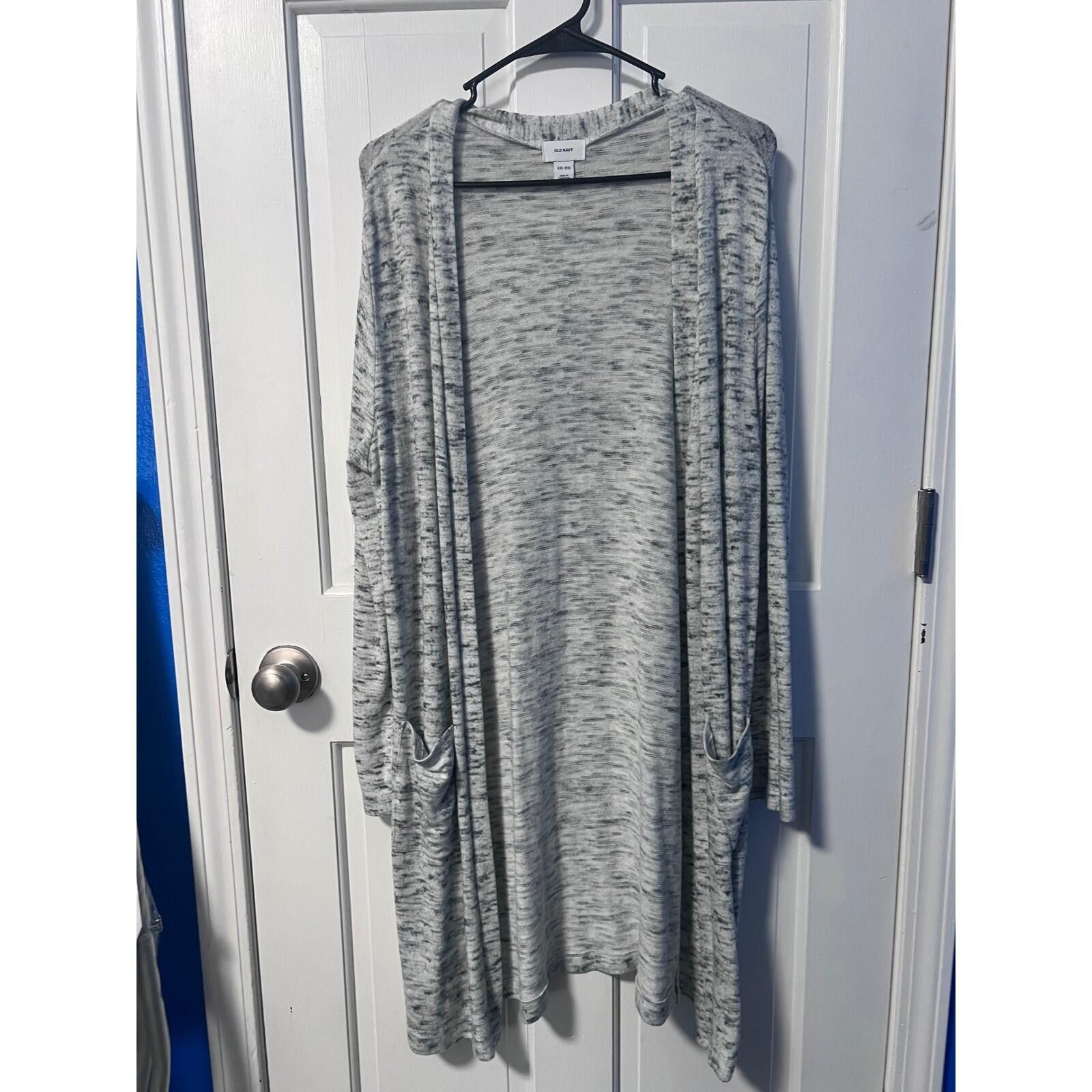 Old Navy Old Navy Cardigan Women XXL Gray Space Dye Open Front Pocket Size XXL / US 16-18 / IT 52-54 - 2 Thumbnail