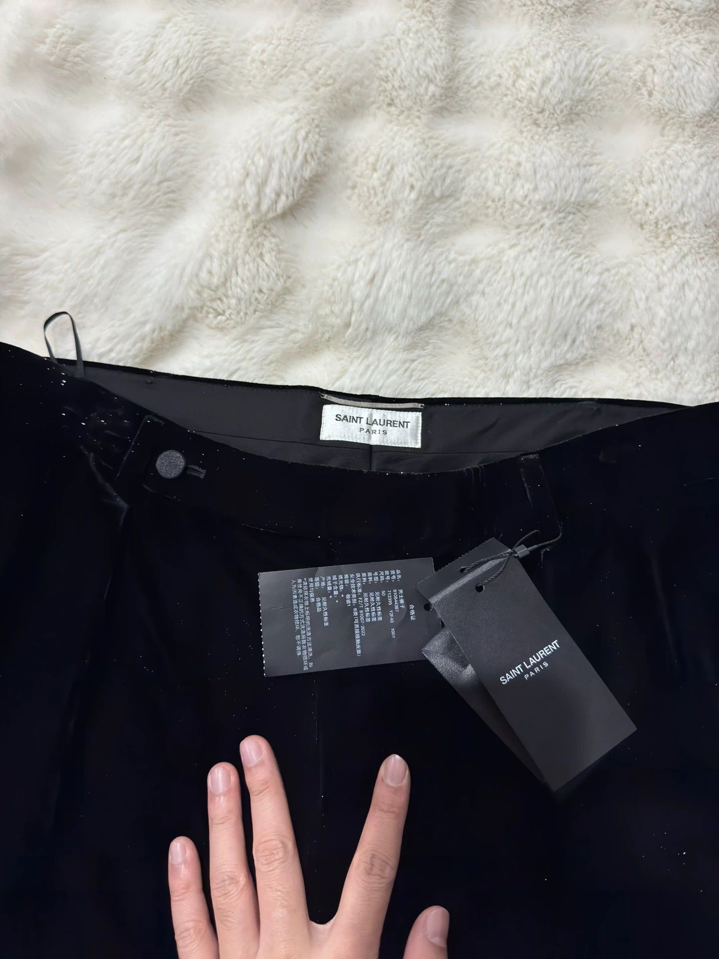 Saint Laurent Paris Saint Laurent SLP Brand New Sparkling Velvet Trousers Size US 34 / EU 50 - 5 Thumbnail