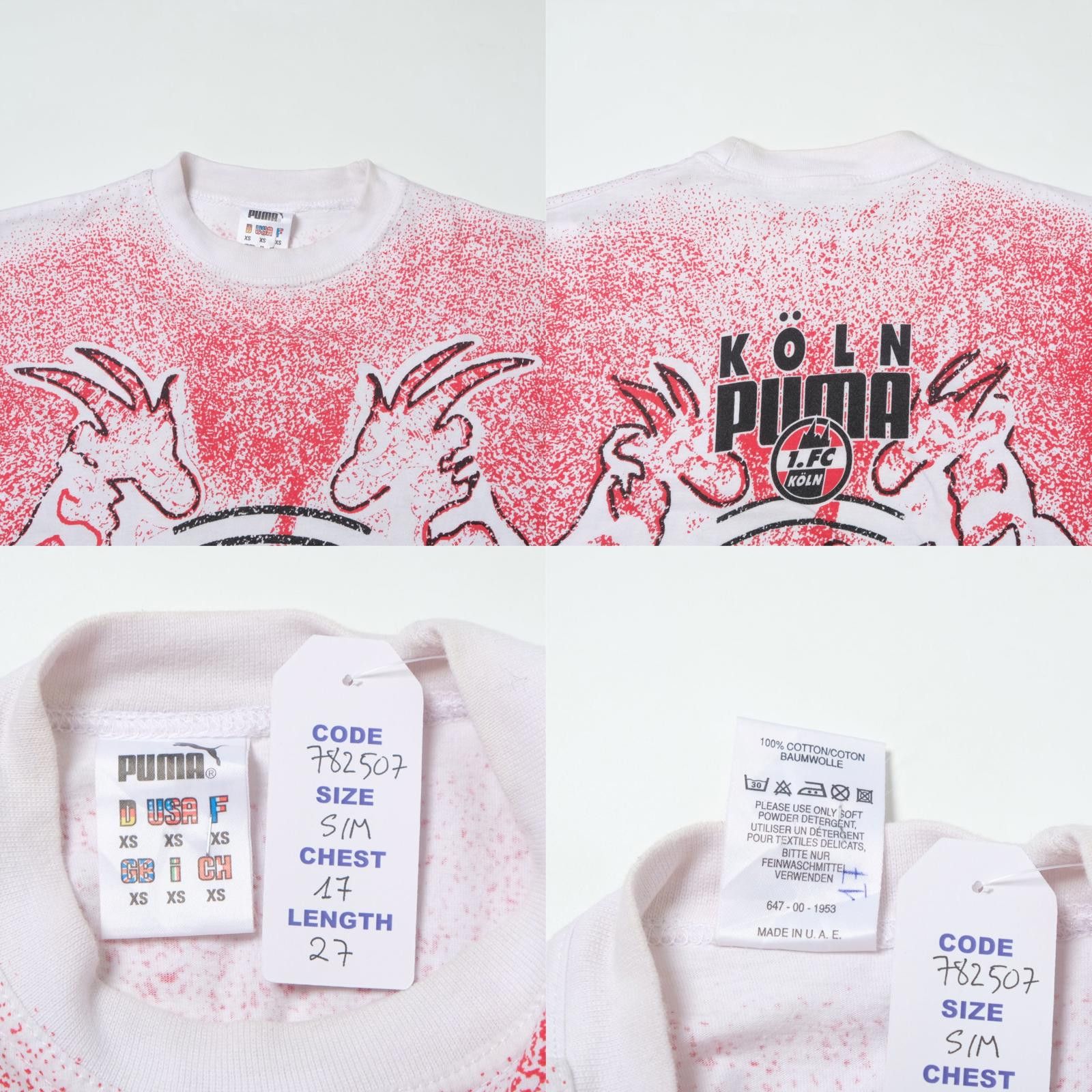 Puma 1994/95 FC Koln Home T-Shirt Puma (S/M) Size US S / EU 44-46 / 1 - 4 Thumbnail
