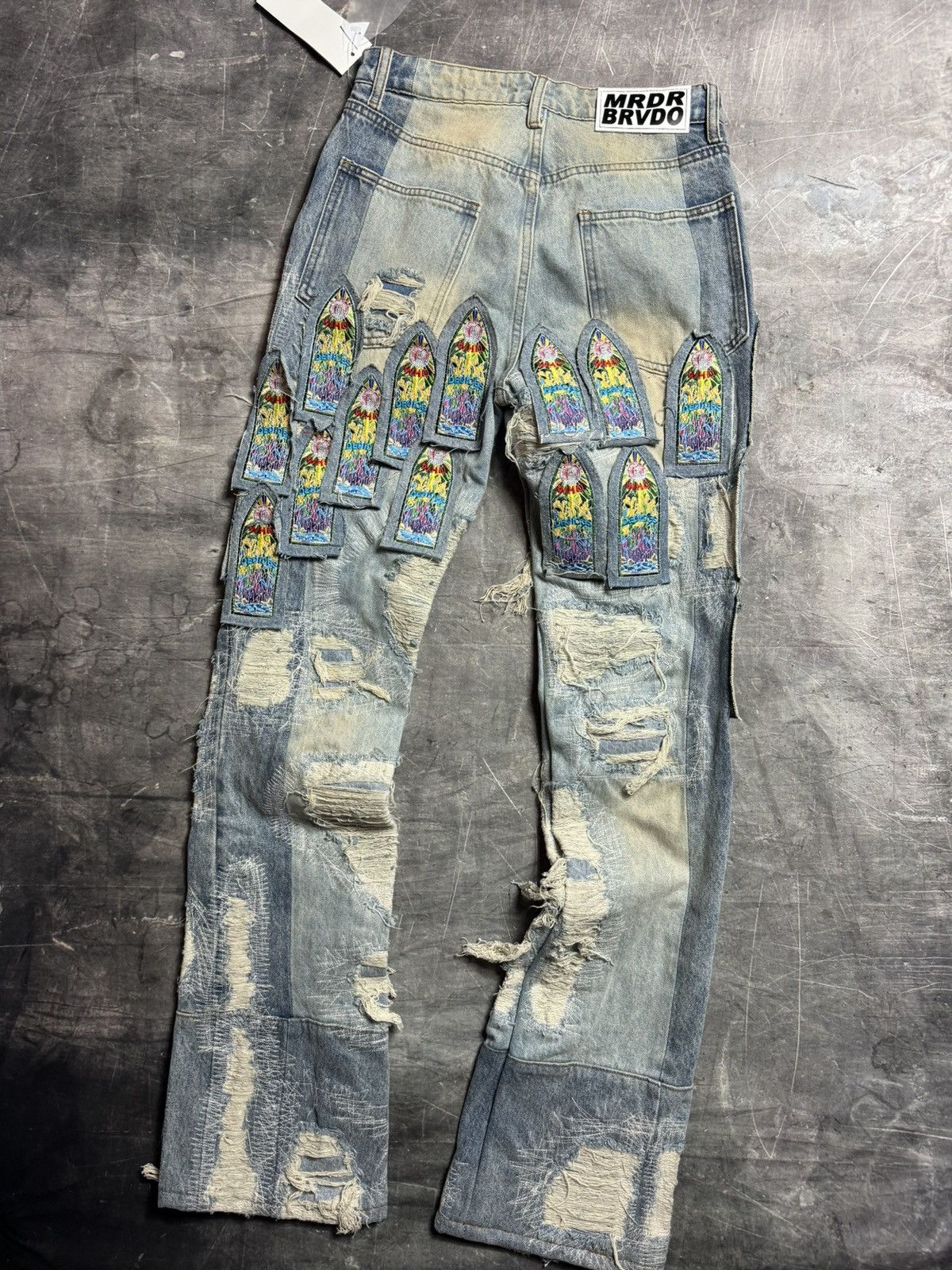 Who Decides War Who Decides War Coliseum Fusion Patchwork Jeans Size US 28 / EU 44 - 2 Thumbnail