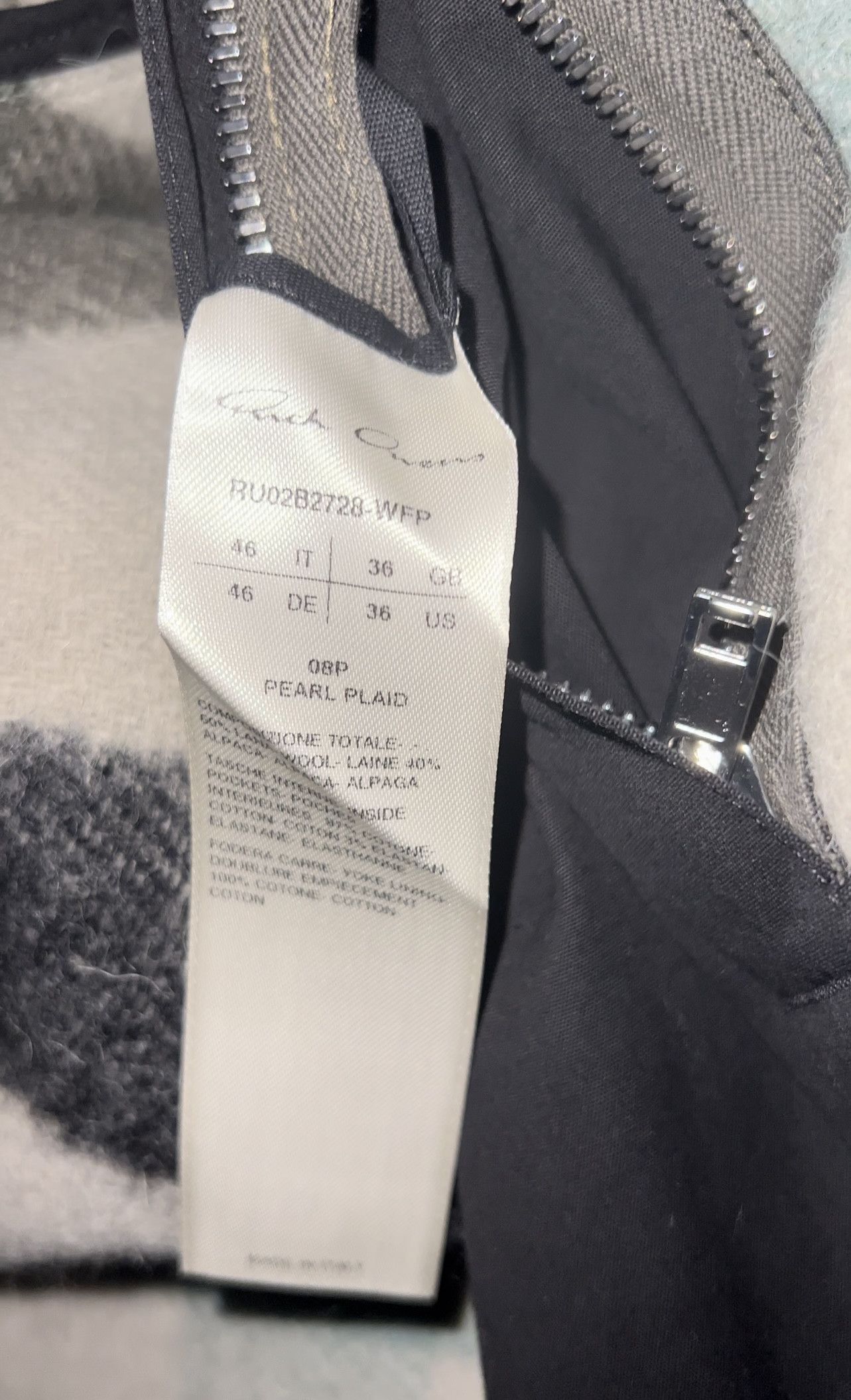 Rick Owens Rick Owens FW22STROBE Jumbo Oversized Pearl Plaid Outershirt Size US S / EU 44-46 / 1 - 3 Thumbnail