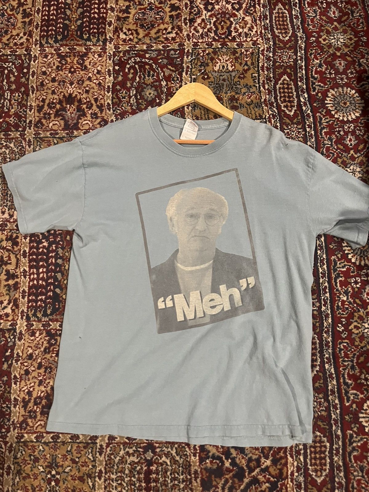Hanes Vintage Larry David ‘Meh’ shirt Size US L / EU 52-54 / 3 - 1 Thumbnail