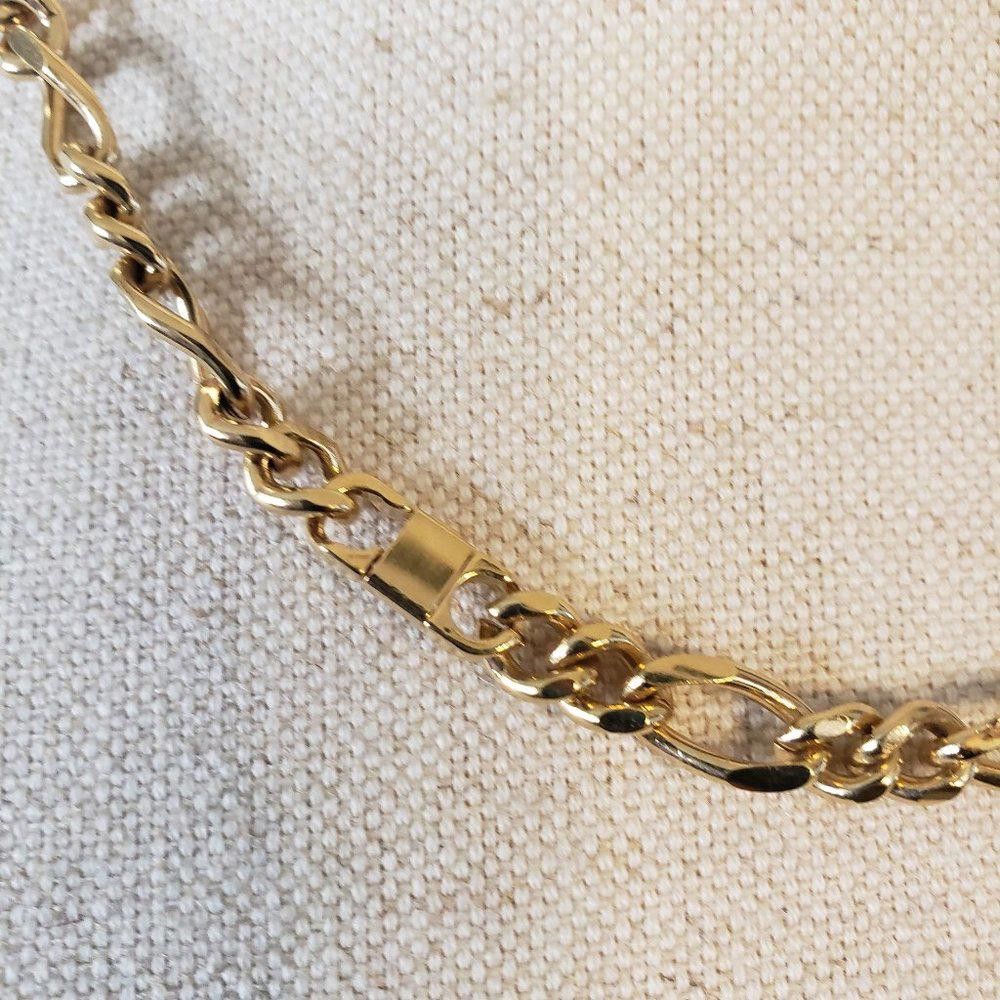 Designer 24kt Gold Filled Figaro Link 18" Necklace Size ONE SIZE - 3 Thumbnail