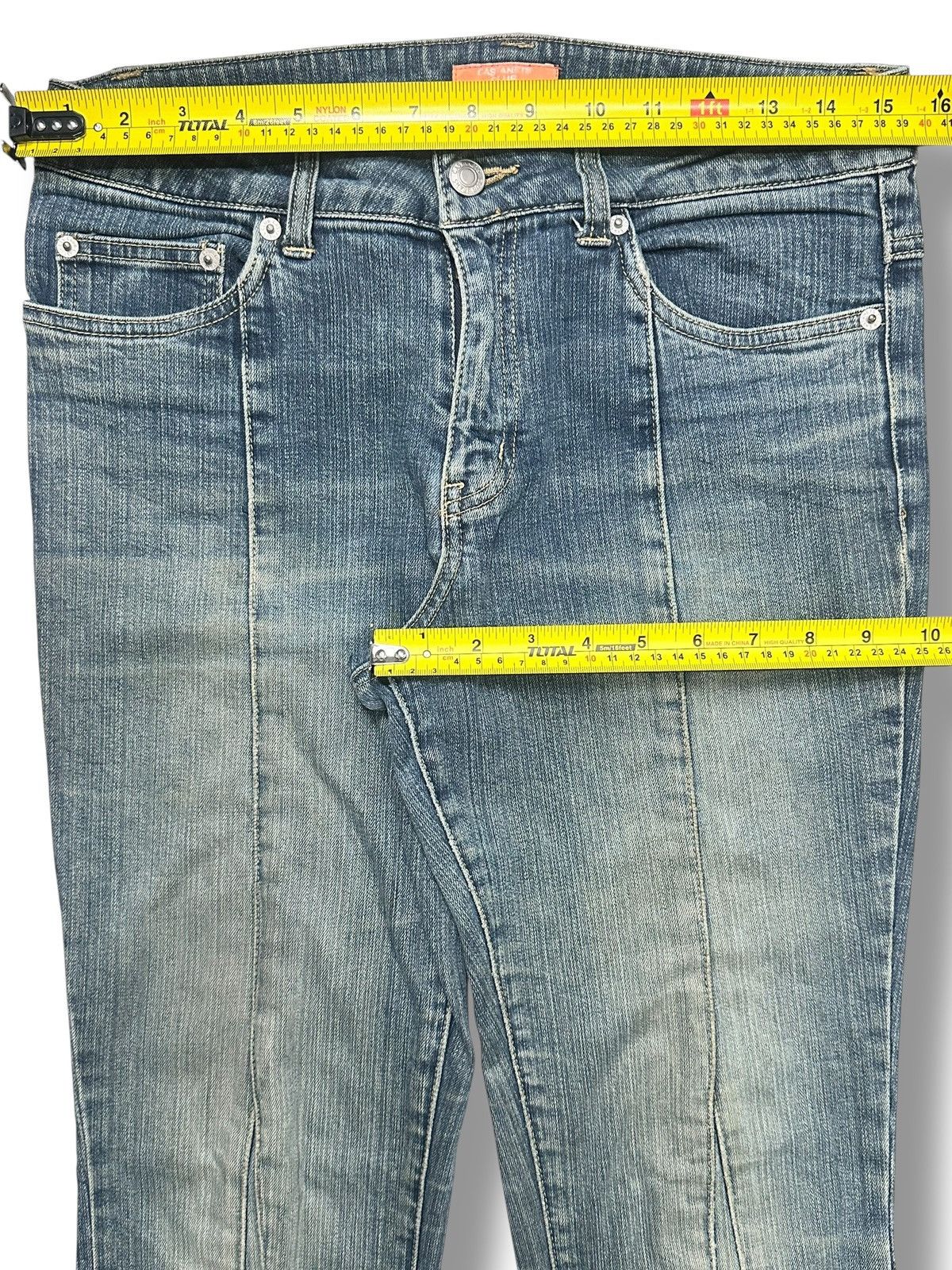 Japanese Brand Vintage Castanets Club Flared Jeans High Rise, Light Wash Size US 31 - 16 Thumbnail