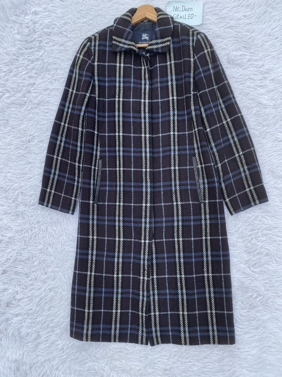 Burberry Rare Vintage Burberry Wool Checkered Long Coat/ Jacket Size 34R - 3 Thumbnail