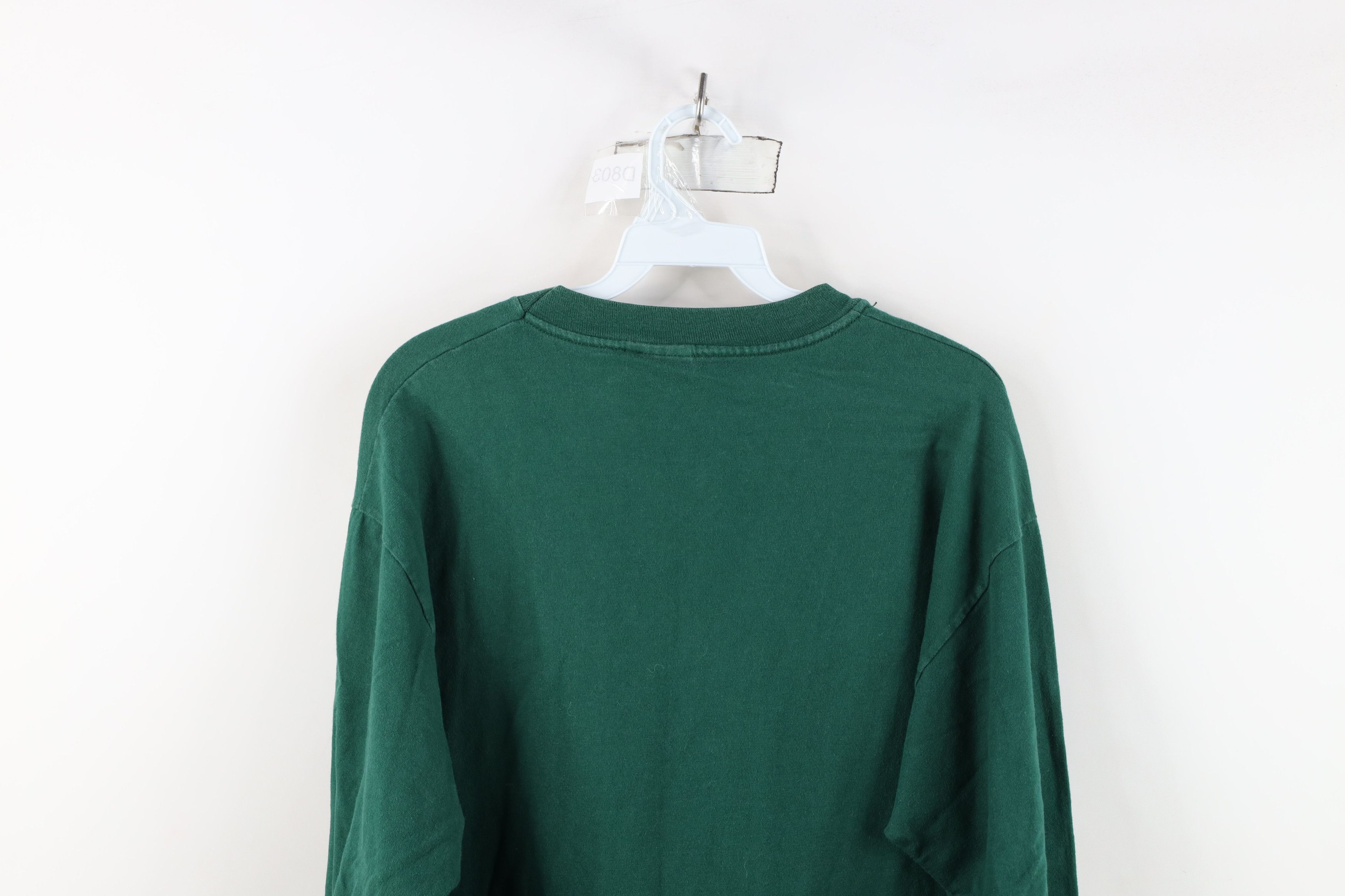 Vintage Vintage 90s Streetwear Aura Long Sleeve T-Shirt Green Cotton Size US L / EU 52-54 / 3 - 13 Thumbnail