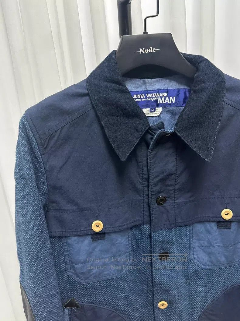 Junya Watanabe Junya Watanabe Indigo Dyed Sashiko Workwear Jacket Size US M / EU 48-50 / 2 - 3 Thumbnail