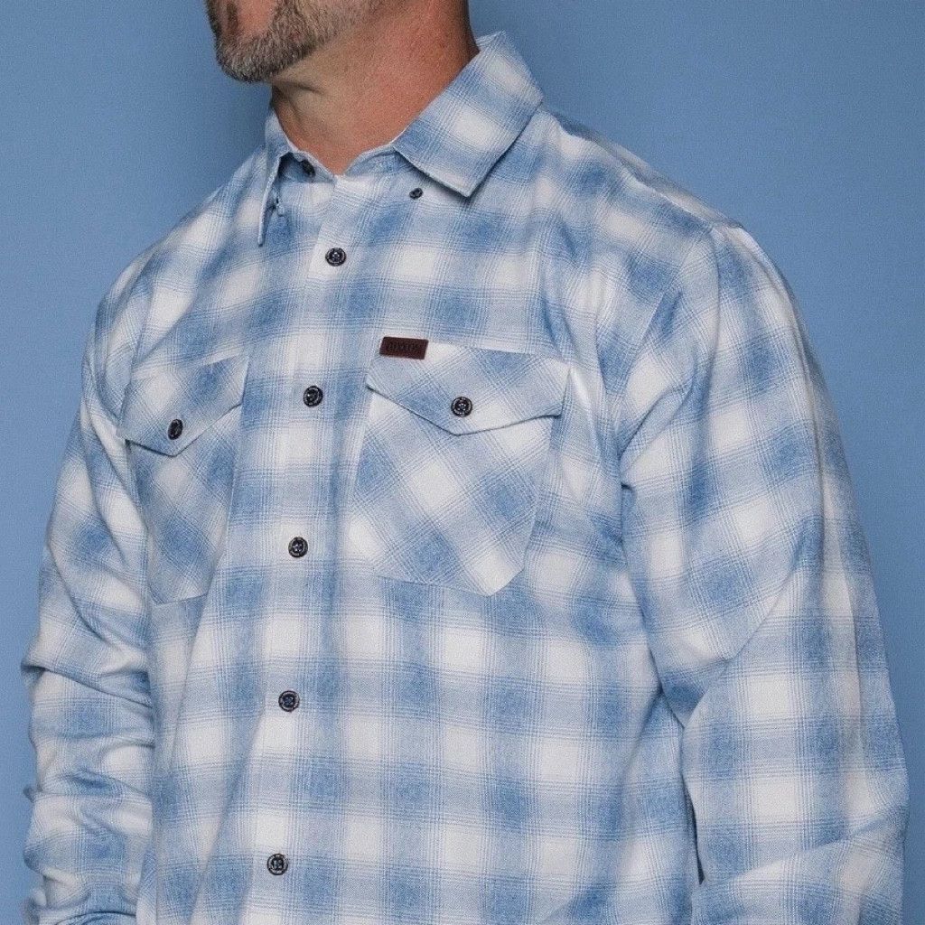 Lucky Brand Dixxon Flannel Sky Blue \"The Lanikai\" Flannel Men’s 2XL Size US XXL / EU 58 / 5 - 6 Thumbnail